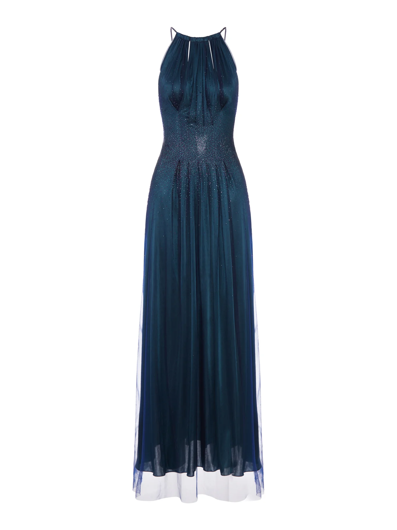 JERSEY DRESS WITH RHINESTONE DETAIL