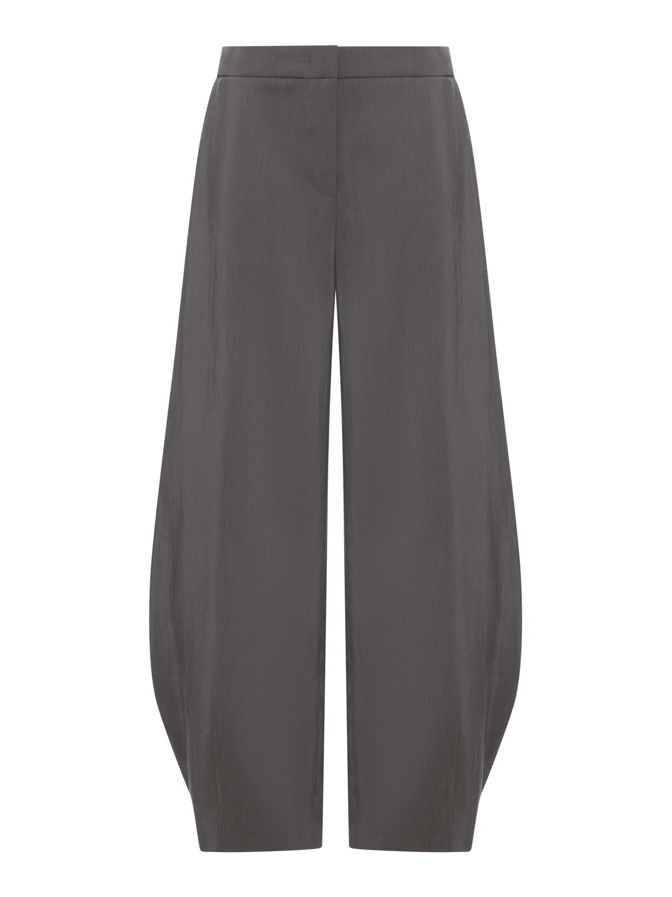 SILK ROUND HEM TROUSERS