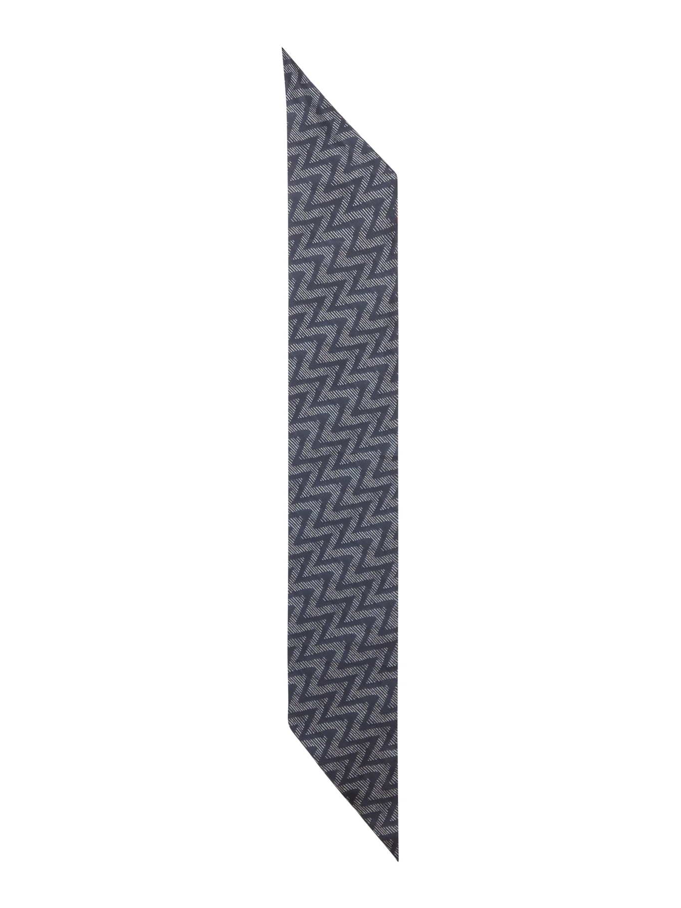 SILK SCARF WITH GEOMETRIC PATTERN