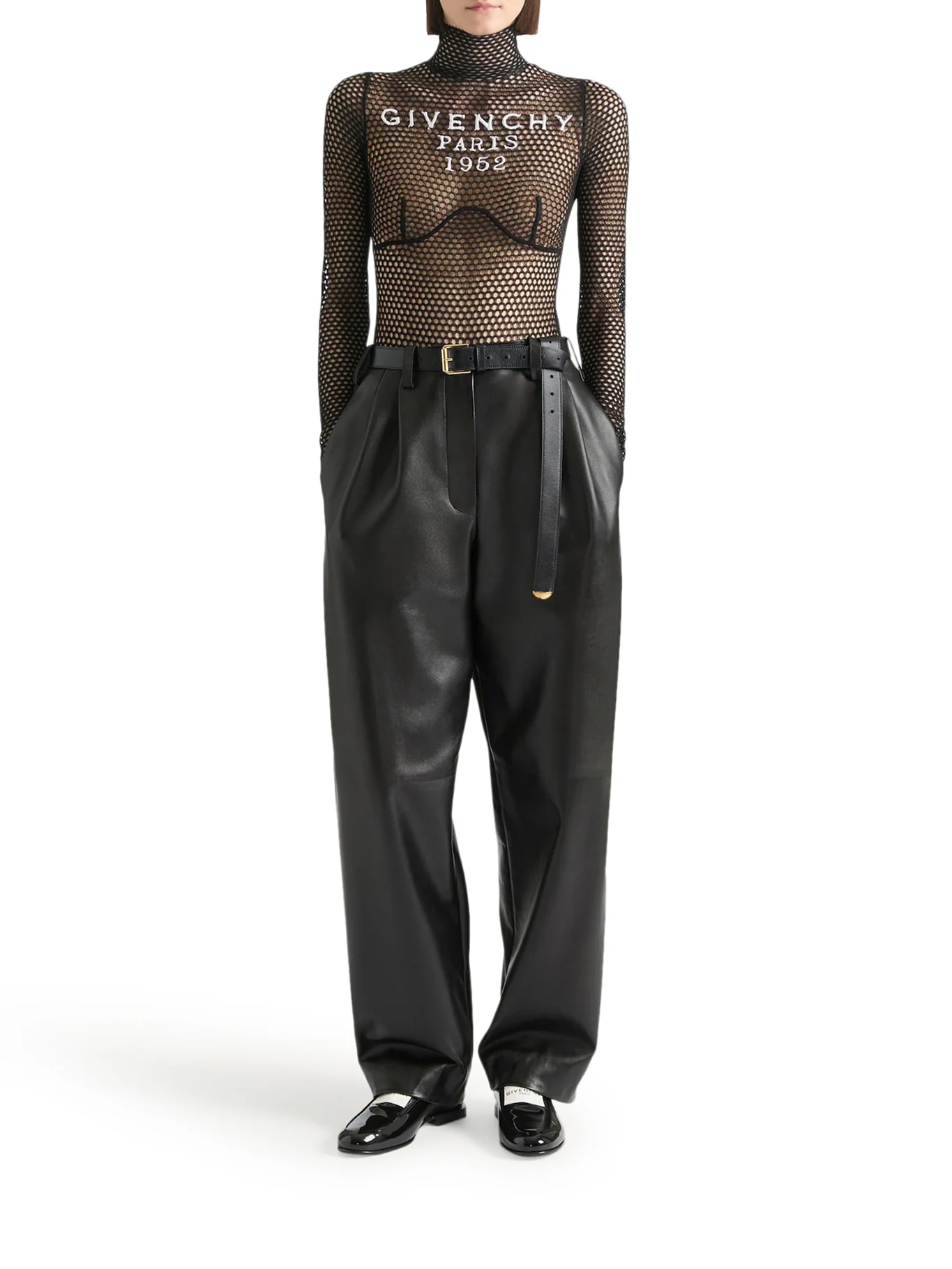MESH BODYSUIT WITH EMBROIDERED LOGO - Image 2