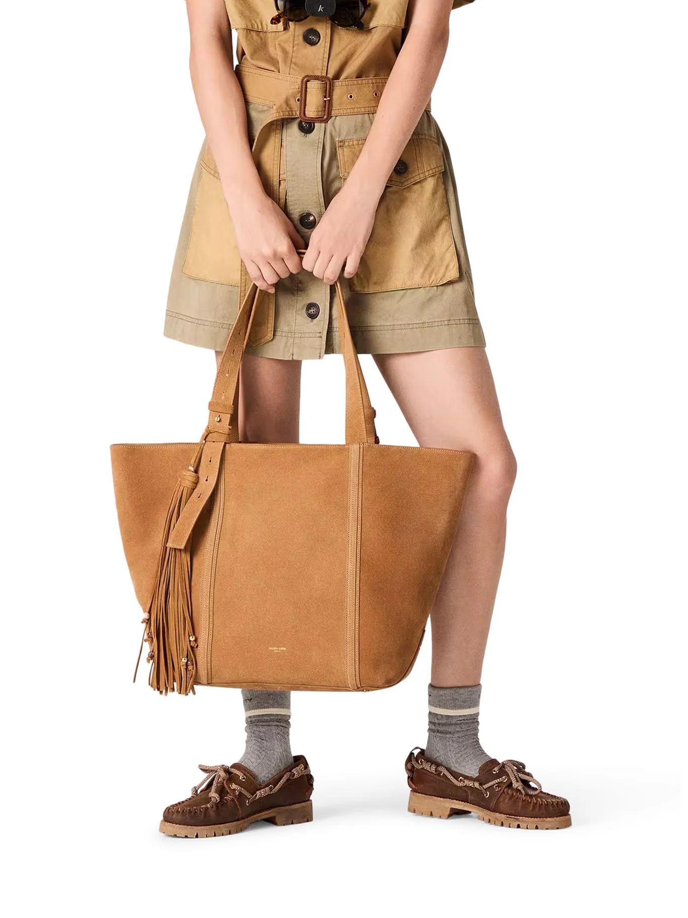 24/7 EAST WEST BAG IN SUEDE WITH FRINGES - Image 2
