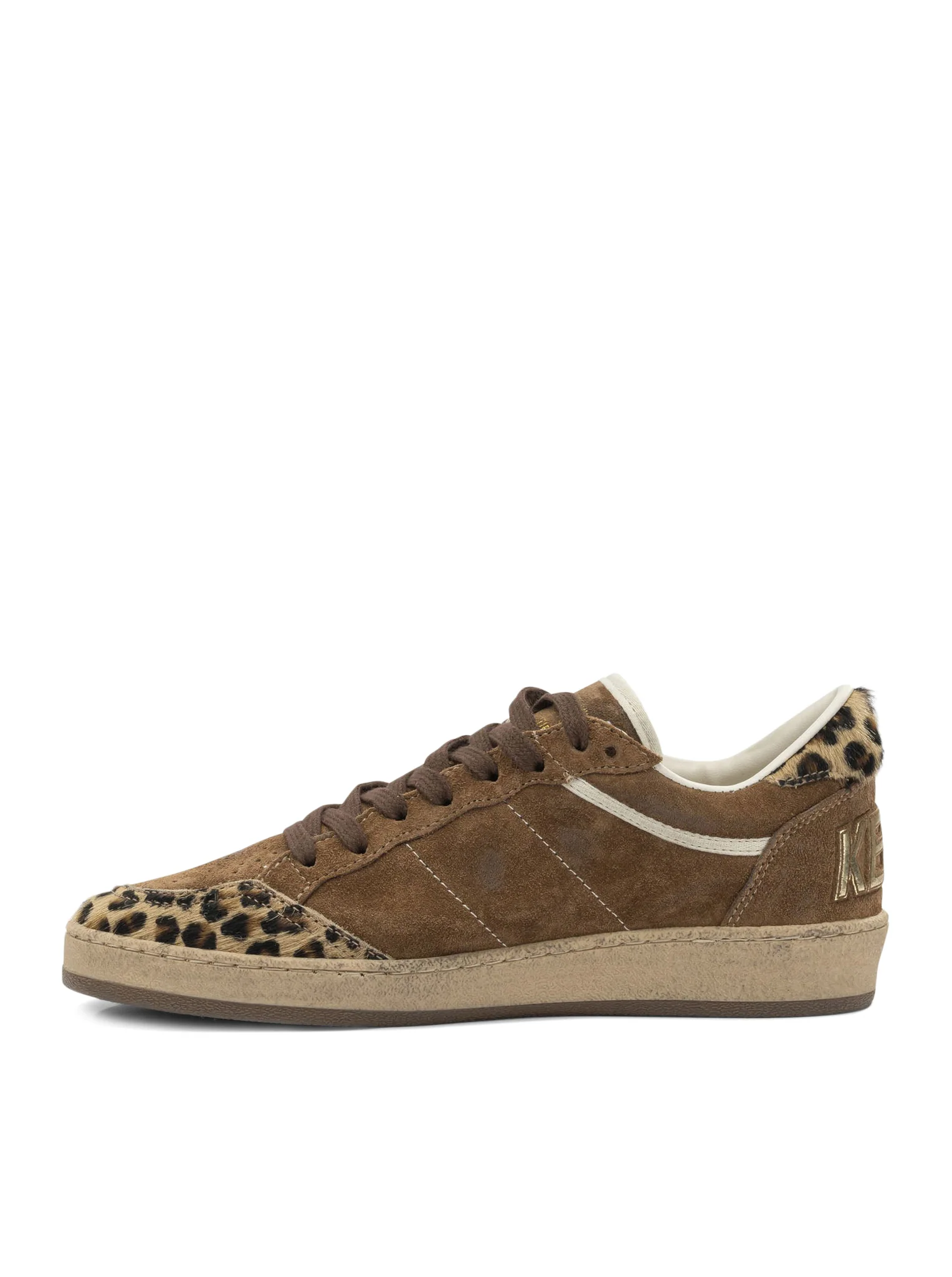 BALL-STAR SNEAKERS IN SUEDE WITH LEOPARD PONYSKIN INSERTS - Image 4