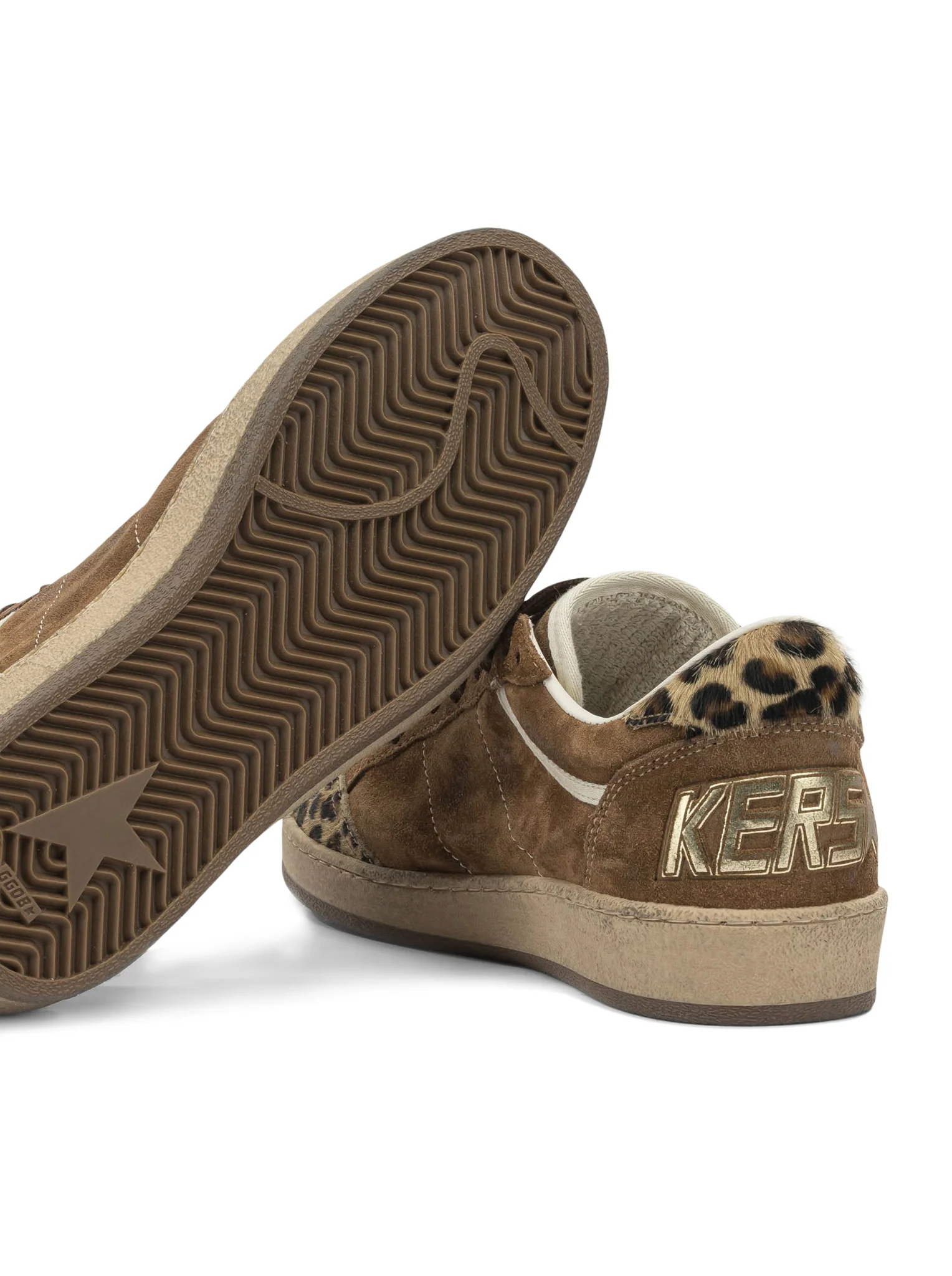 BALL-STAR SNEAKERS IN SUEDE WITH LEOPARD PONYSKIN INSERTS - Image 5