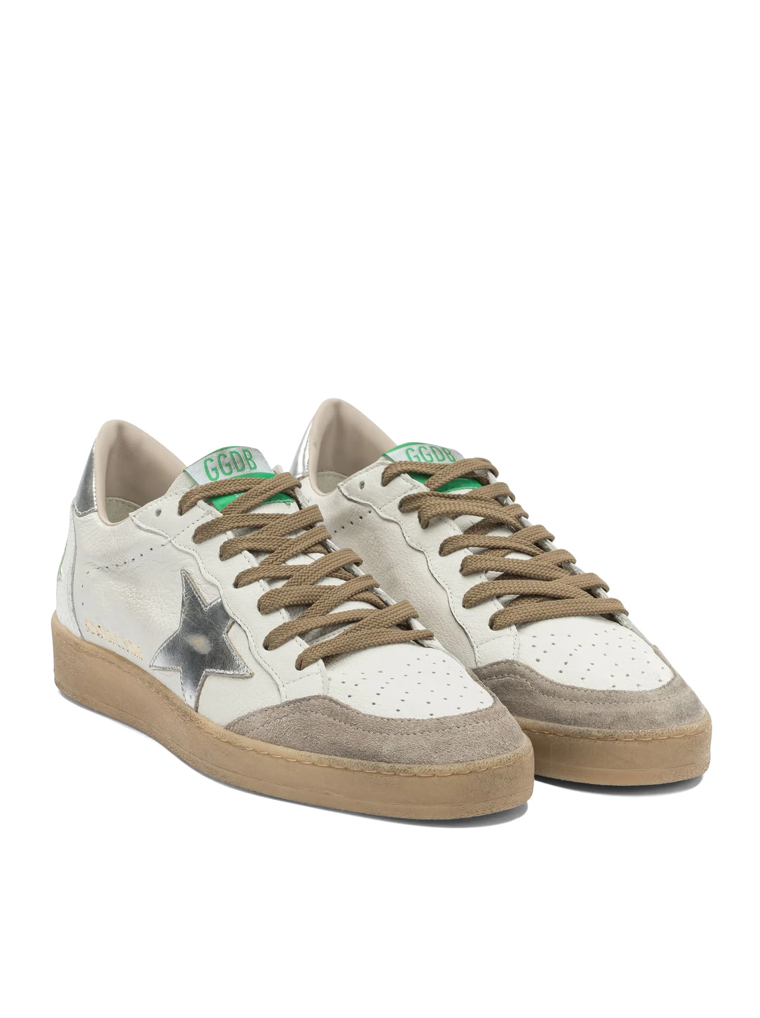 BALL-STAR SNEAKERS IN WHITE LEATHER WITH SILVER STAR - Image 2