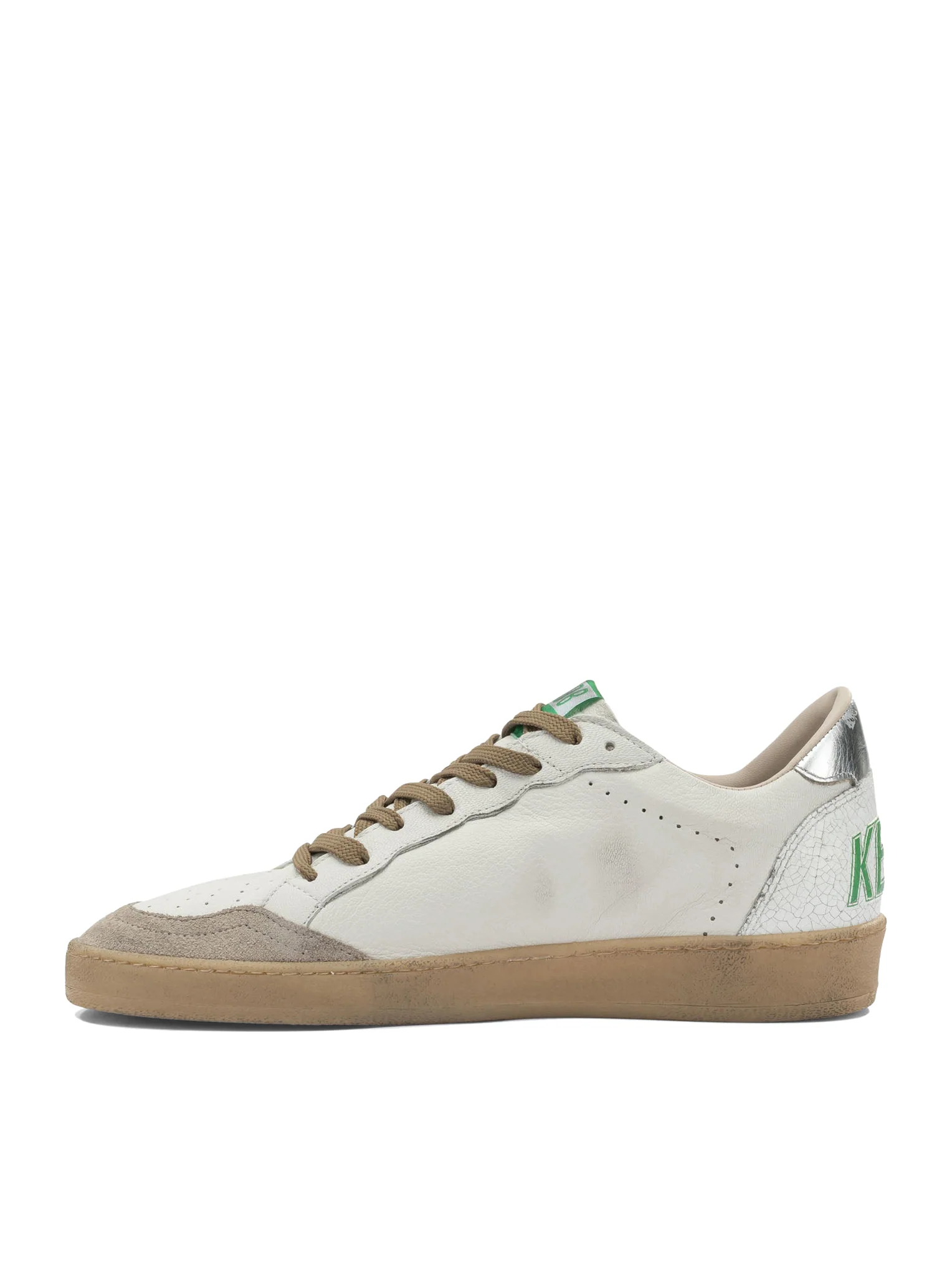 BALL-STAR SNEAKERS IN WHITE LEATHER WITH SILVER STAR - Image 4