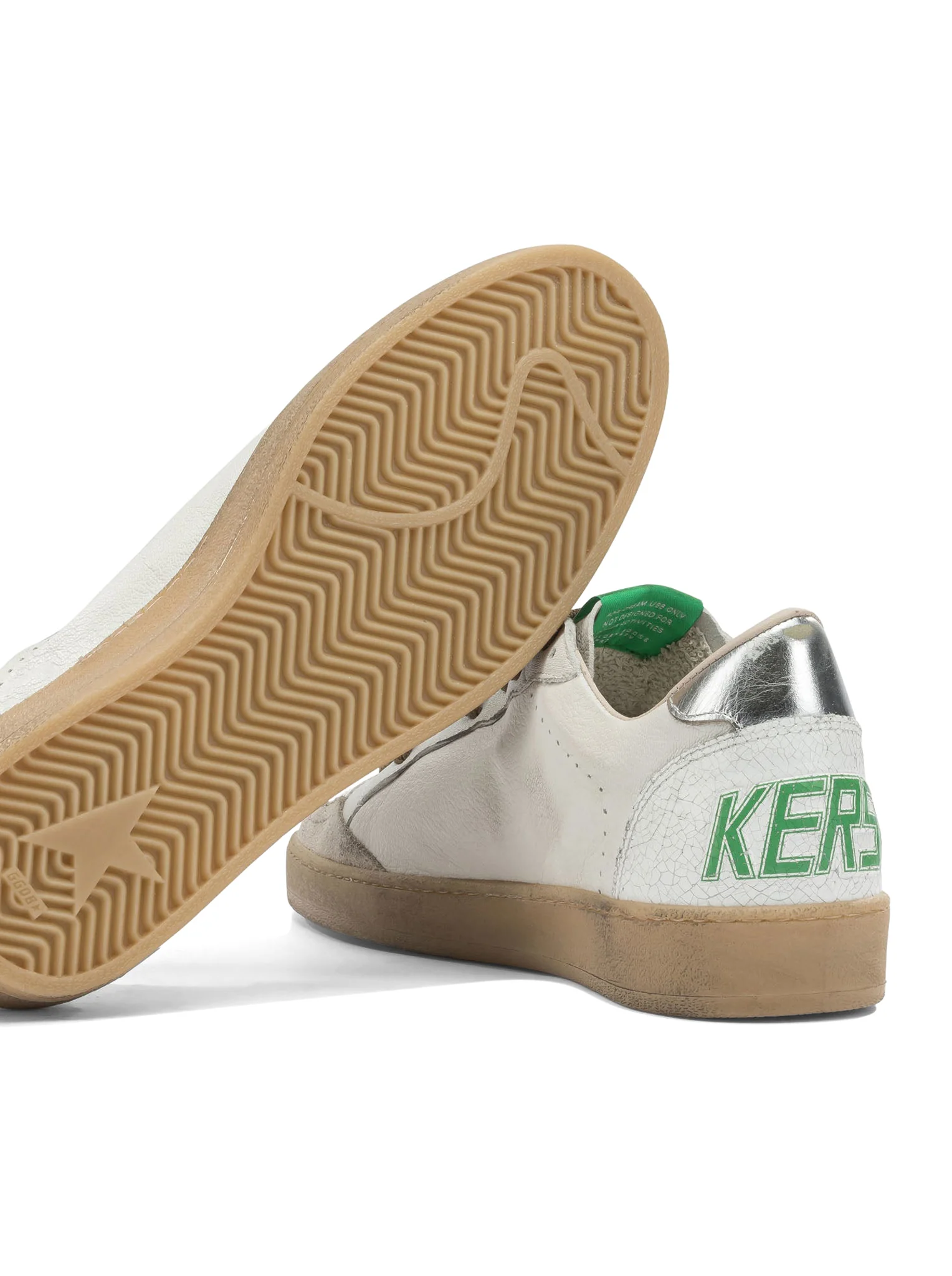 BALL-STAR SNEAKERS IN WHITE LEATHER WITH SILVER STAR - Image 5