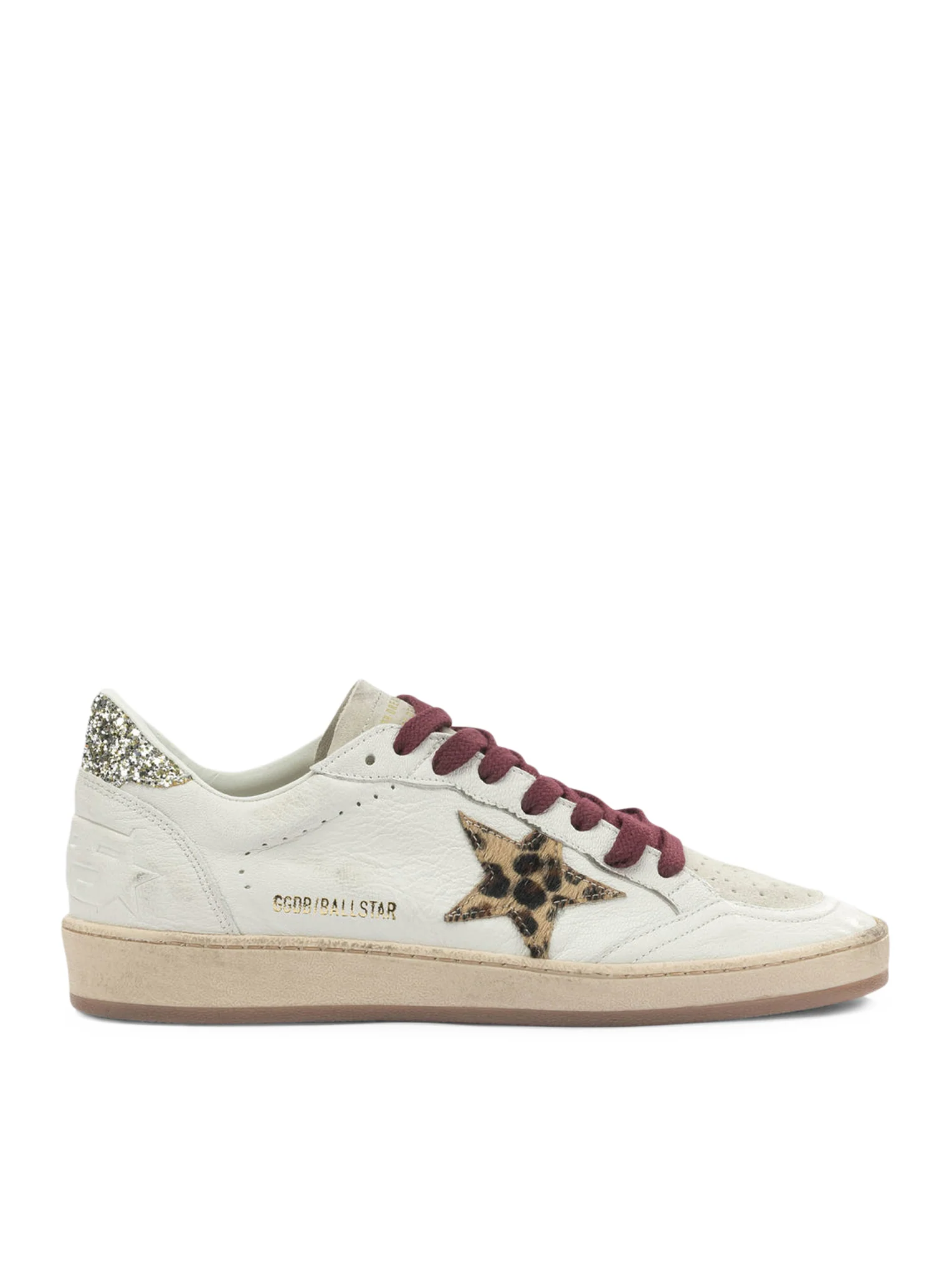 BALL-STAR SNEAKERS IN WHITE NAPPA WITH PONYSKIN STAR