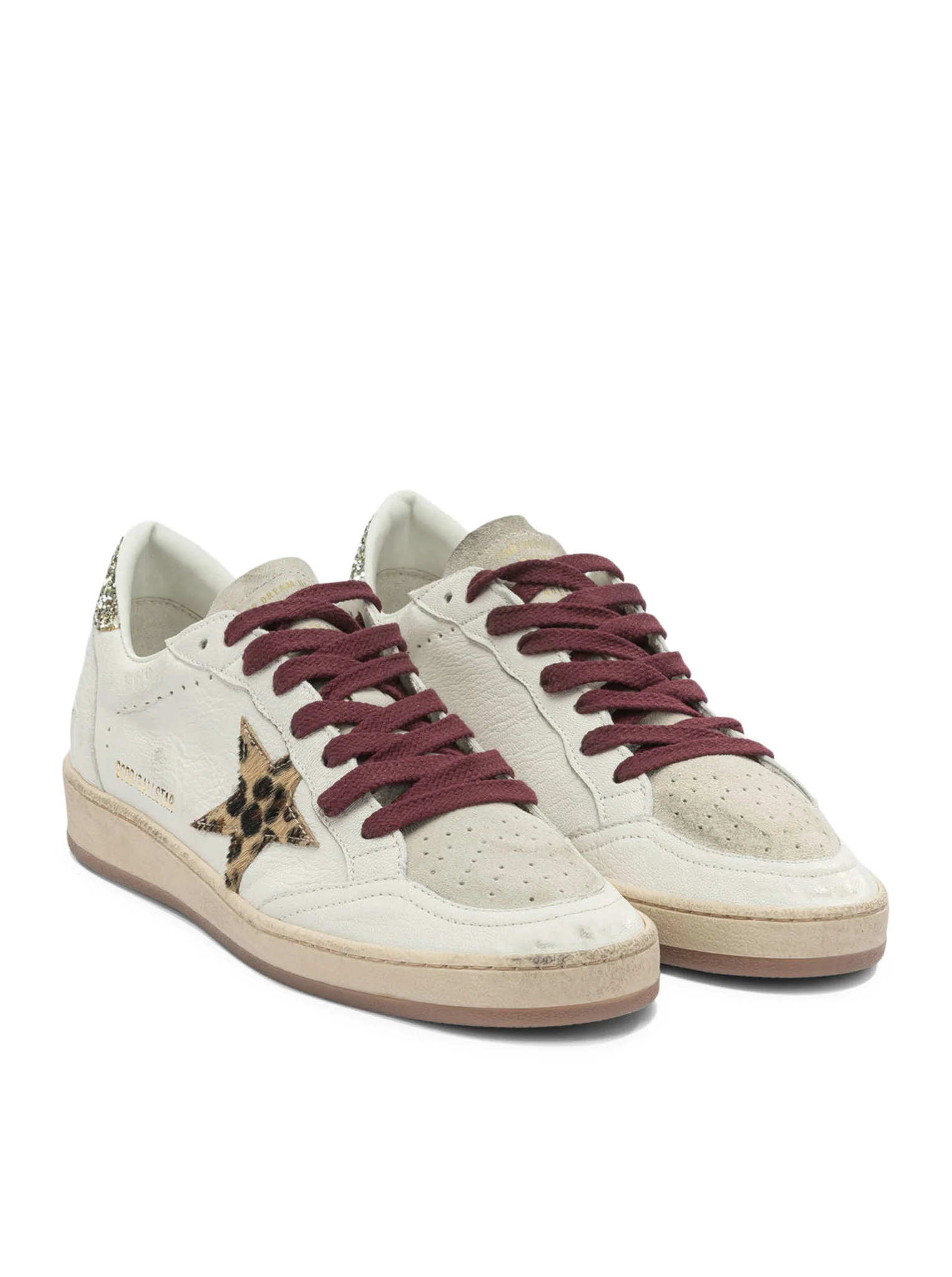 BALL-STAR SNEAKERS IN WHITE NAPPA WITH PONYSKIN STAR - Image 2