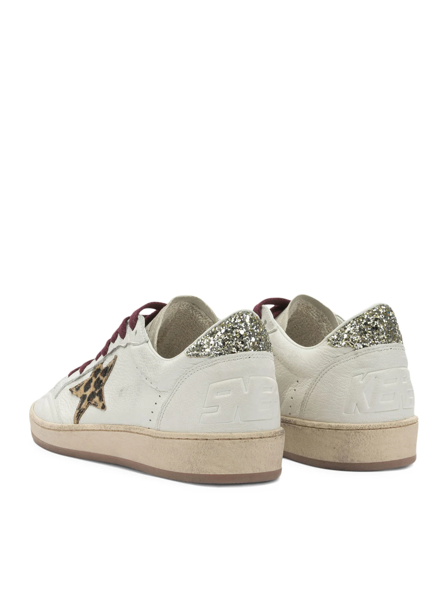 BALL-STAR SNEAKERS IN WHITE NAPPA WITH PONYSKIN STAR - Image 3