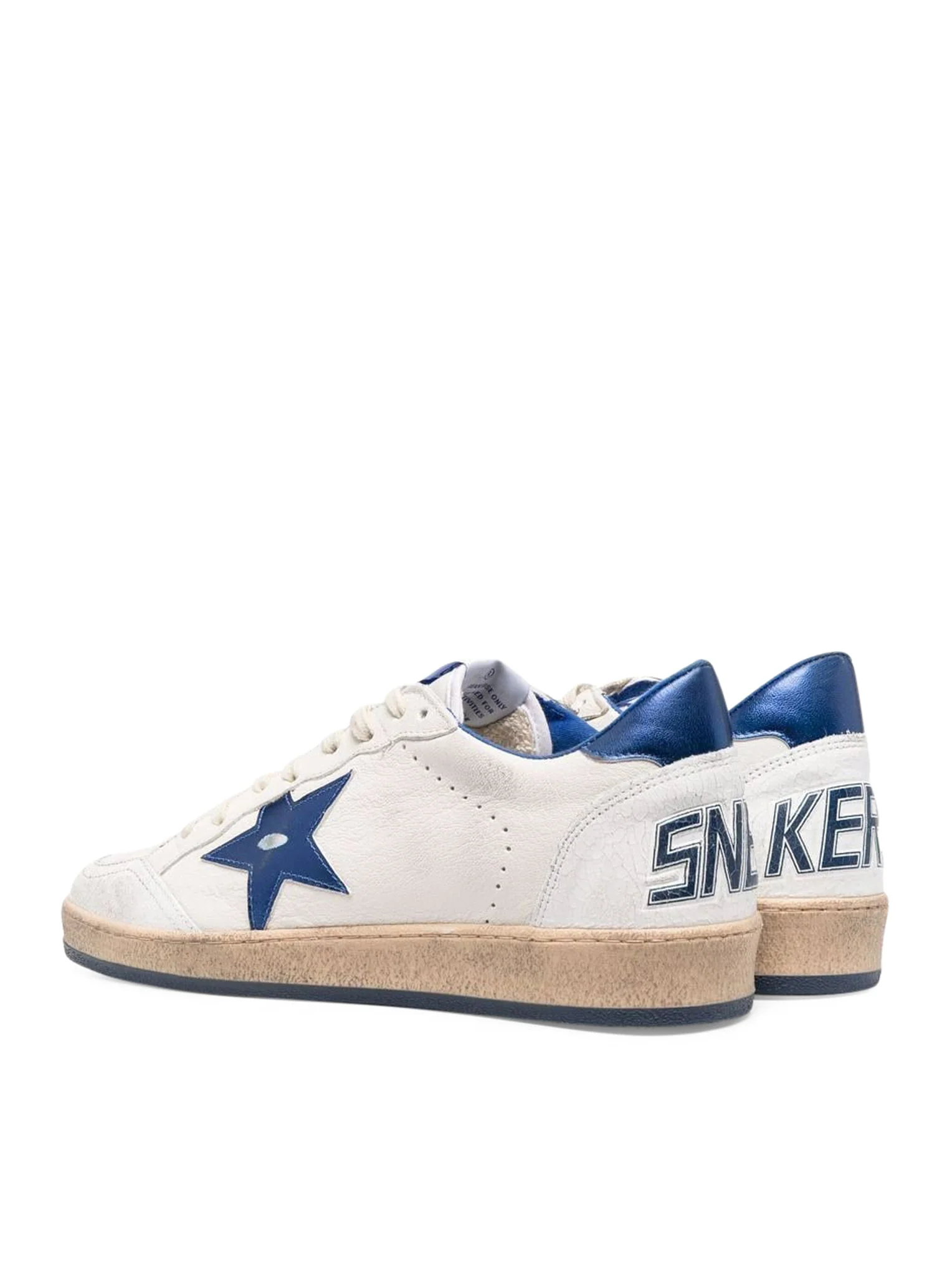 BALL-STAR WISHES IN WHITE NAPPA WITH BLUE STAR AND HEEL - Image 3