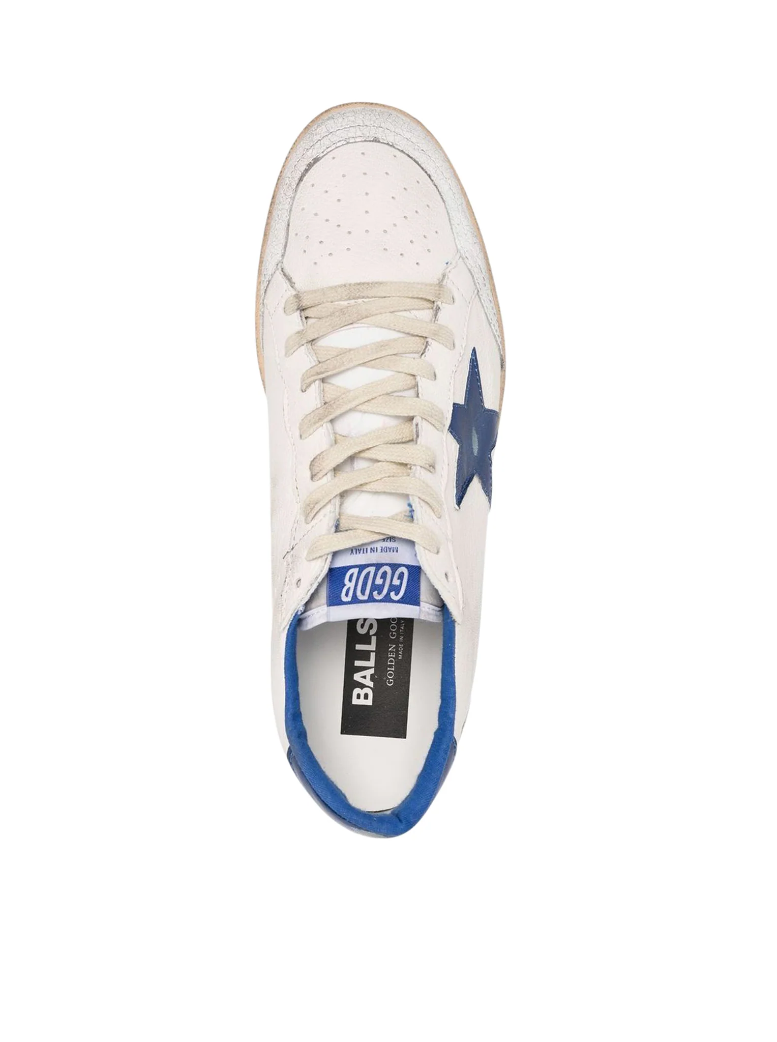 BALL-STAR WISHES IN WHITE NAPPA WITH BLUE STAR AND HEEL - Image 4