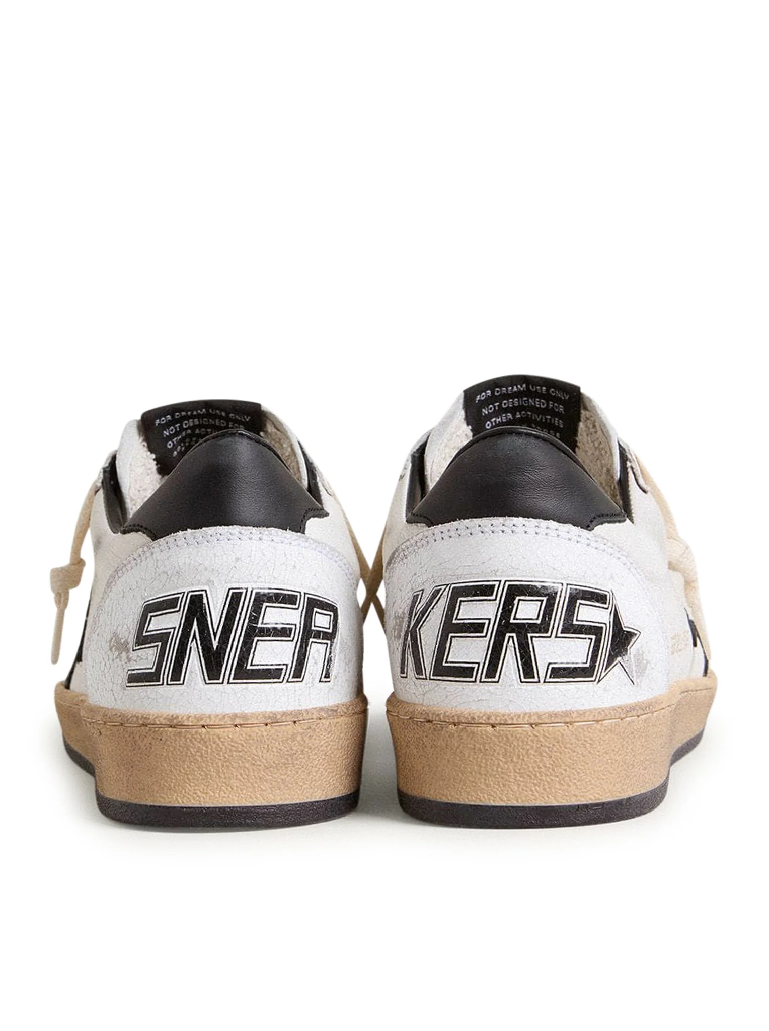 BALL-STAR SNEAKERS IN WHITE NAPPA WITH BLACK STAR - Image 3