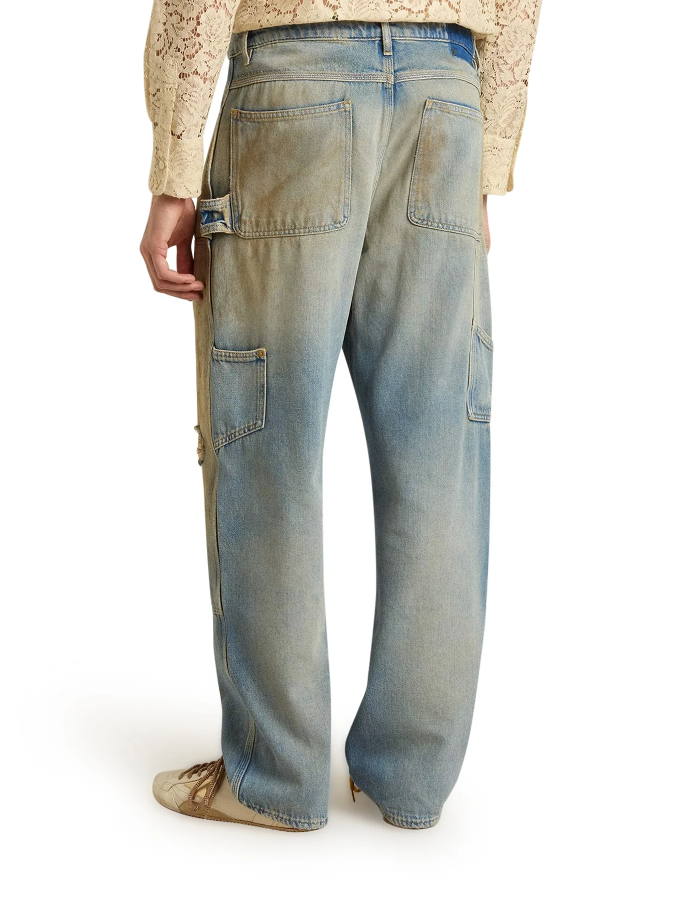 SAND WASH JEANS WITH A DISTRESSED EFFECT - Image 4