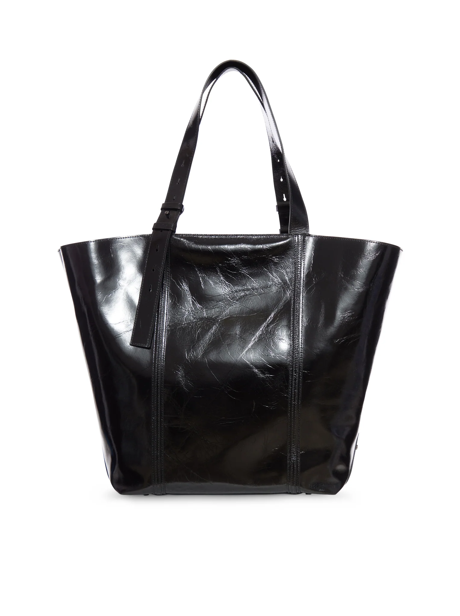 SHINY LEATHER TOTE BAG - Image 3