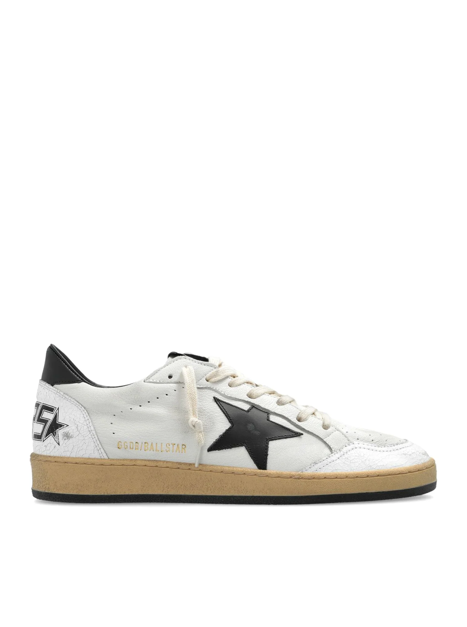 BALL-STAR SNEAKERS IN WHITE NAPPA WITH BLACK STAR