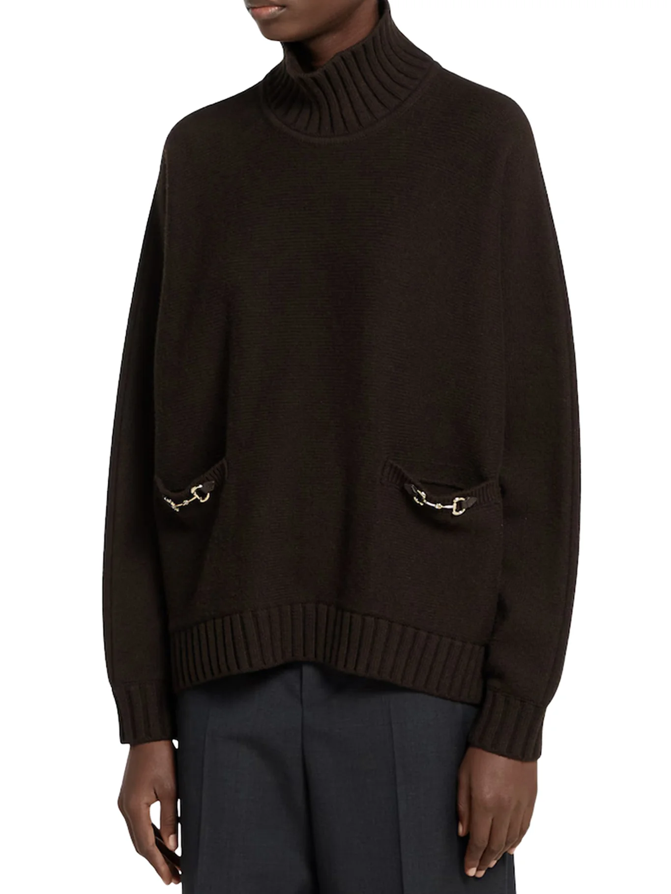 CASHMERE BLEND HIGH NECK SWEATER - Image 2