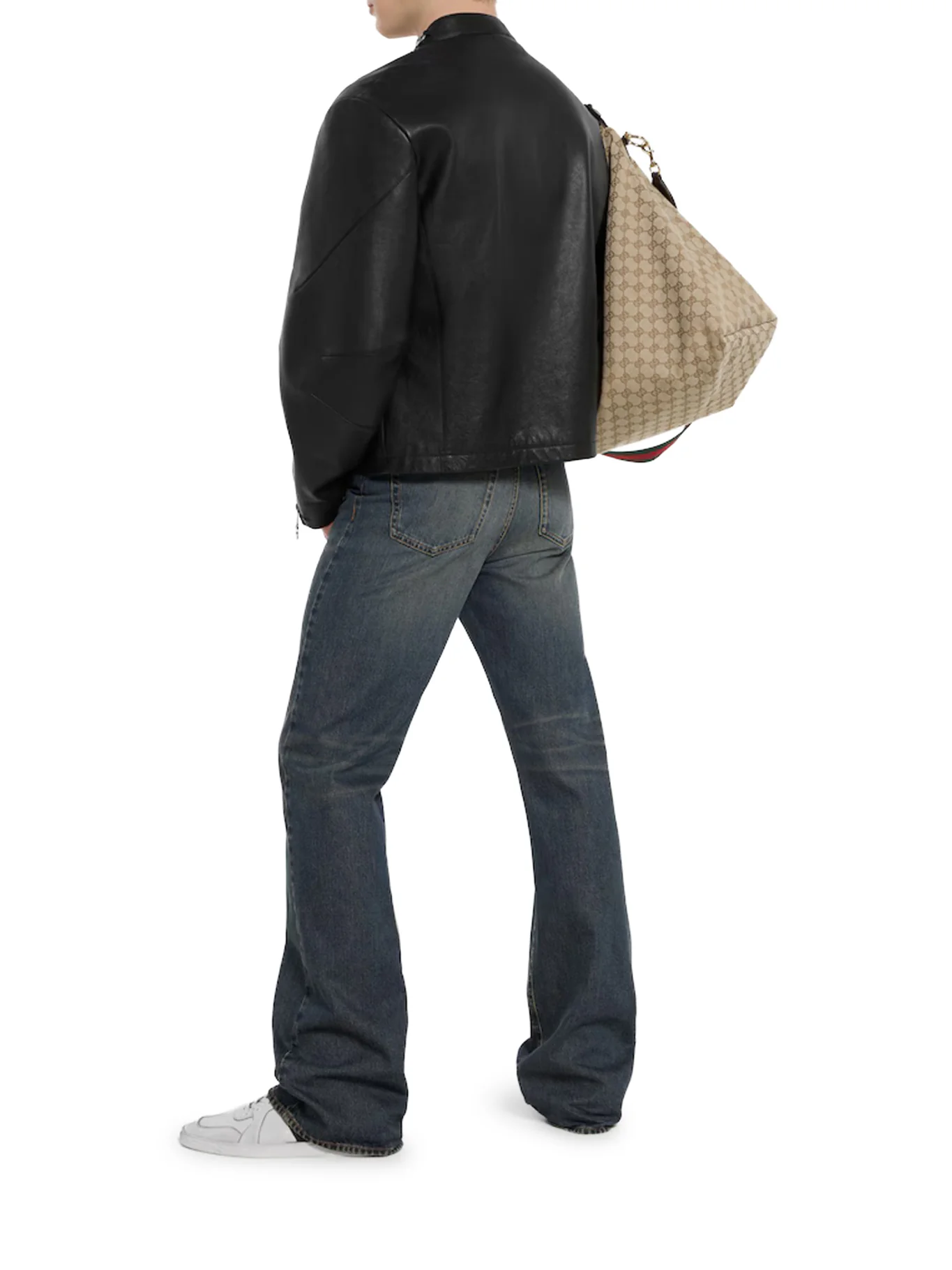 COTTON DENIM TROUSERS WITH CLAMP - Image 3