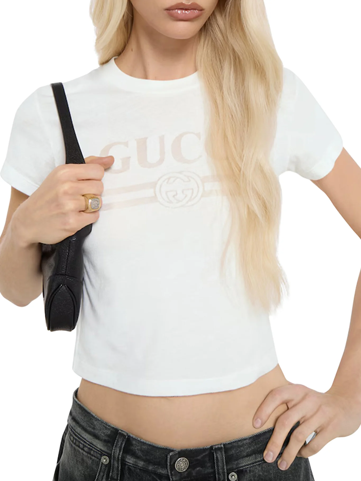COTTON JERSEY T-SHIRT WITH DEVORÉ DETAIL - Image 4