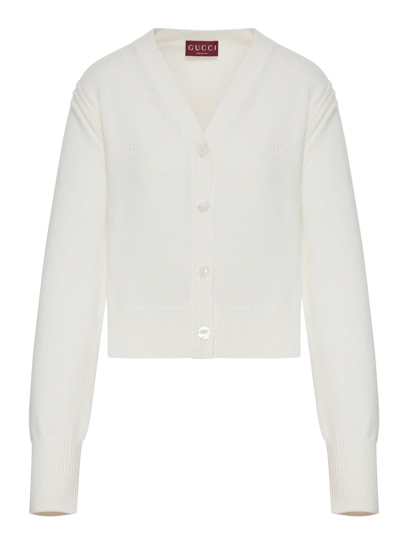 COTTON KNIT CARDIGAN WITH V-NECK
