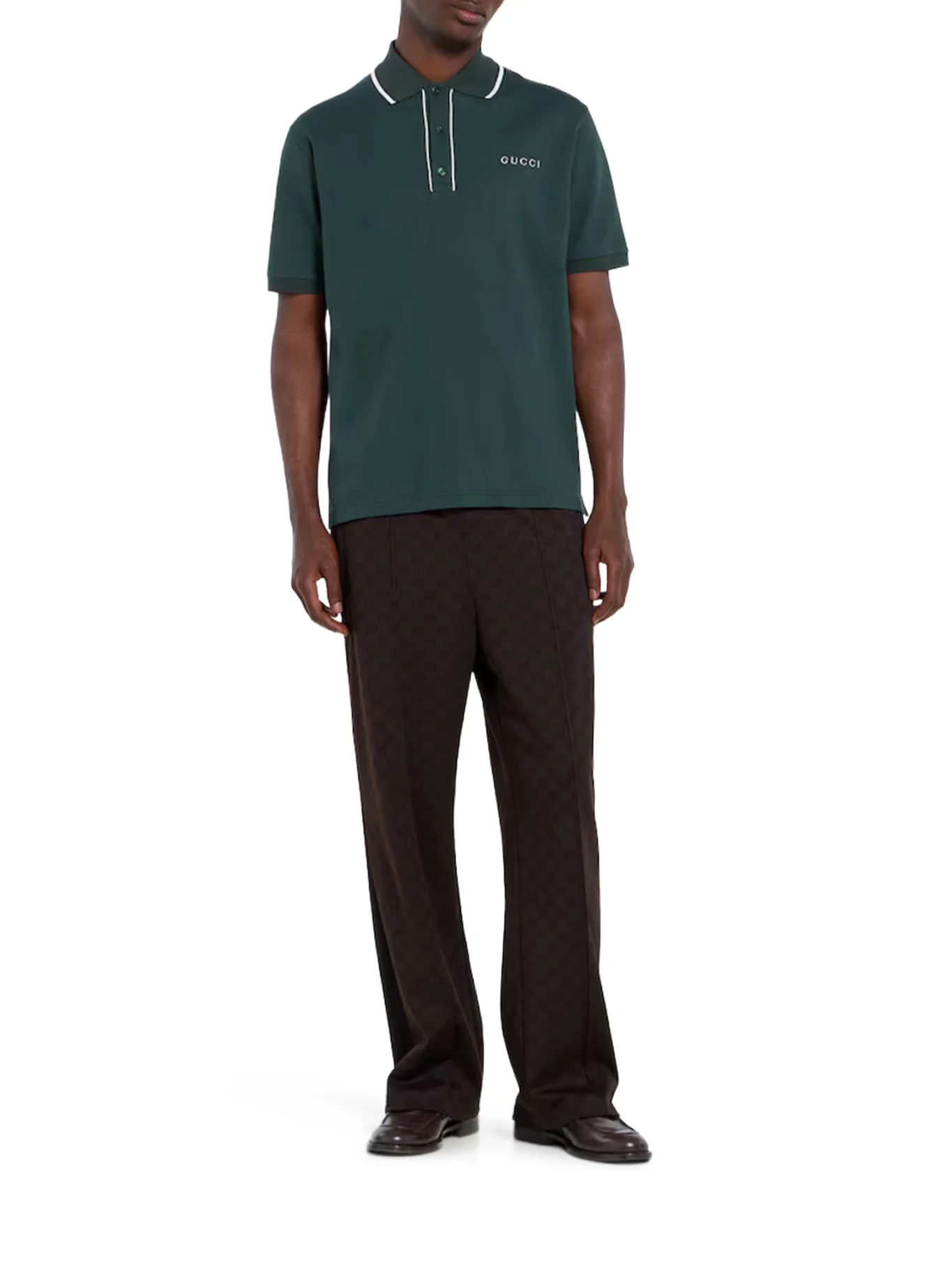 COTTON PIQUET POLO SHIRT WITH EMBROIDERED LOGO - Image 2