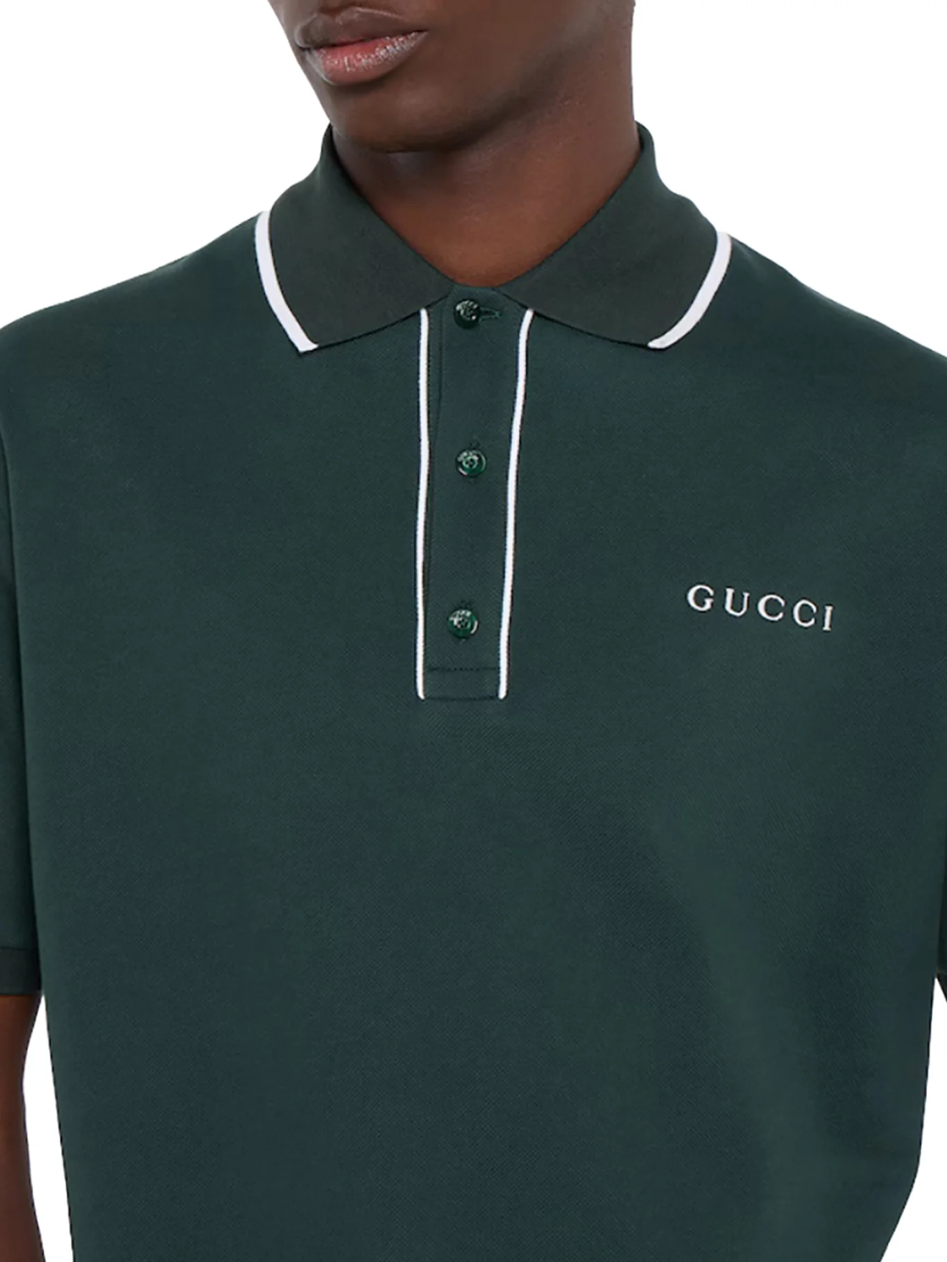 COTTON PIQUET POLO SHIRT WITH EMBROIDERED LOGO - Image 4