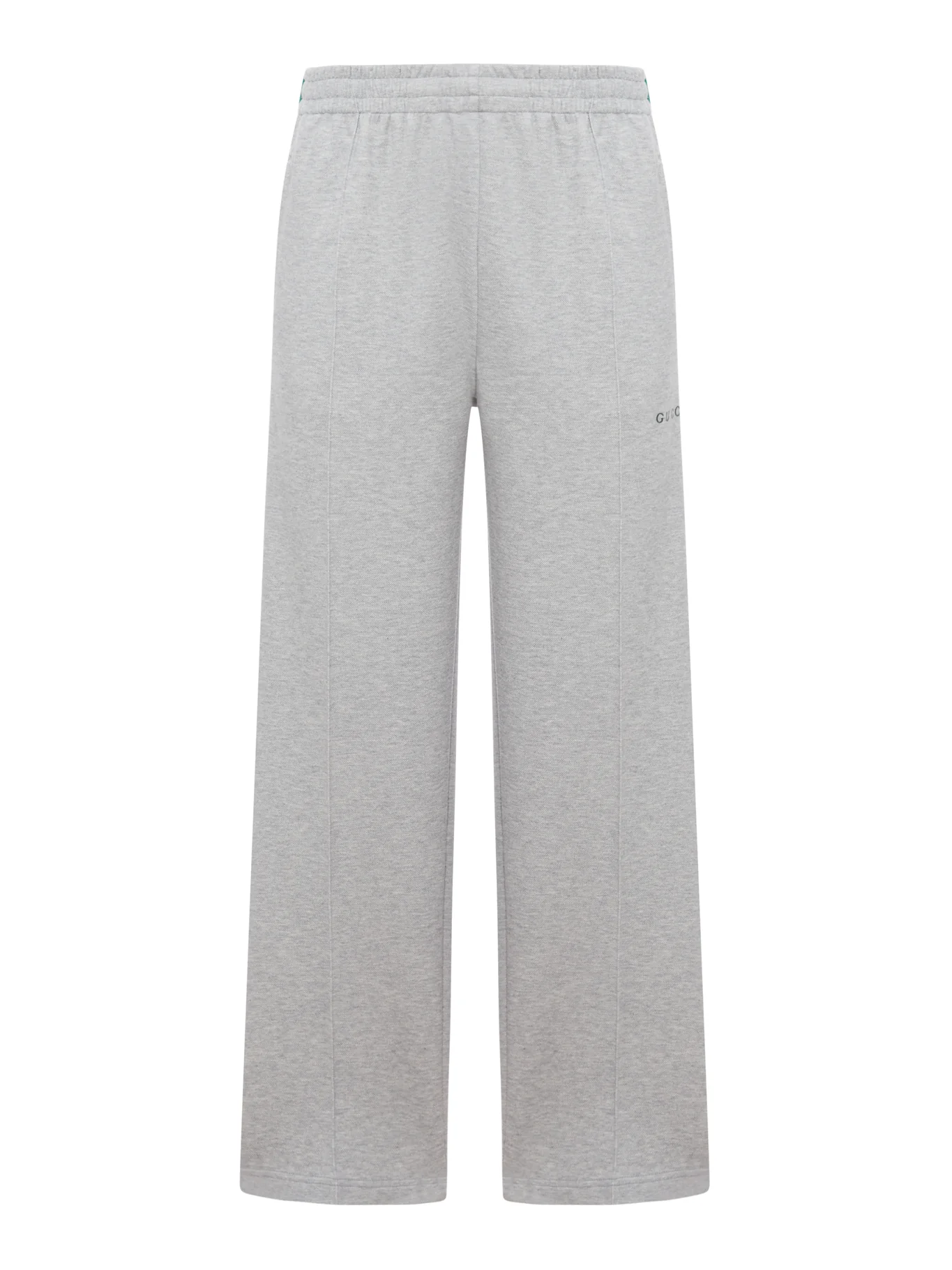 DOUBLE-LAYERED COTTON PIQUET SPORTS TROUSERS