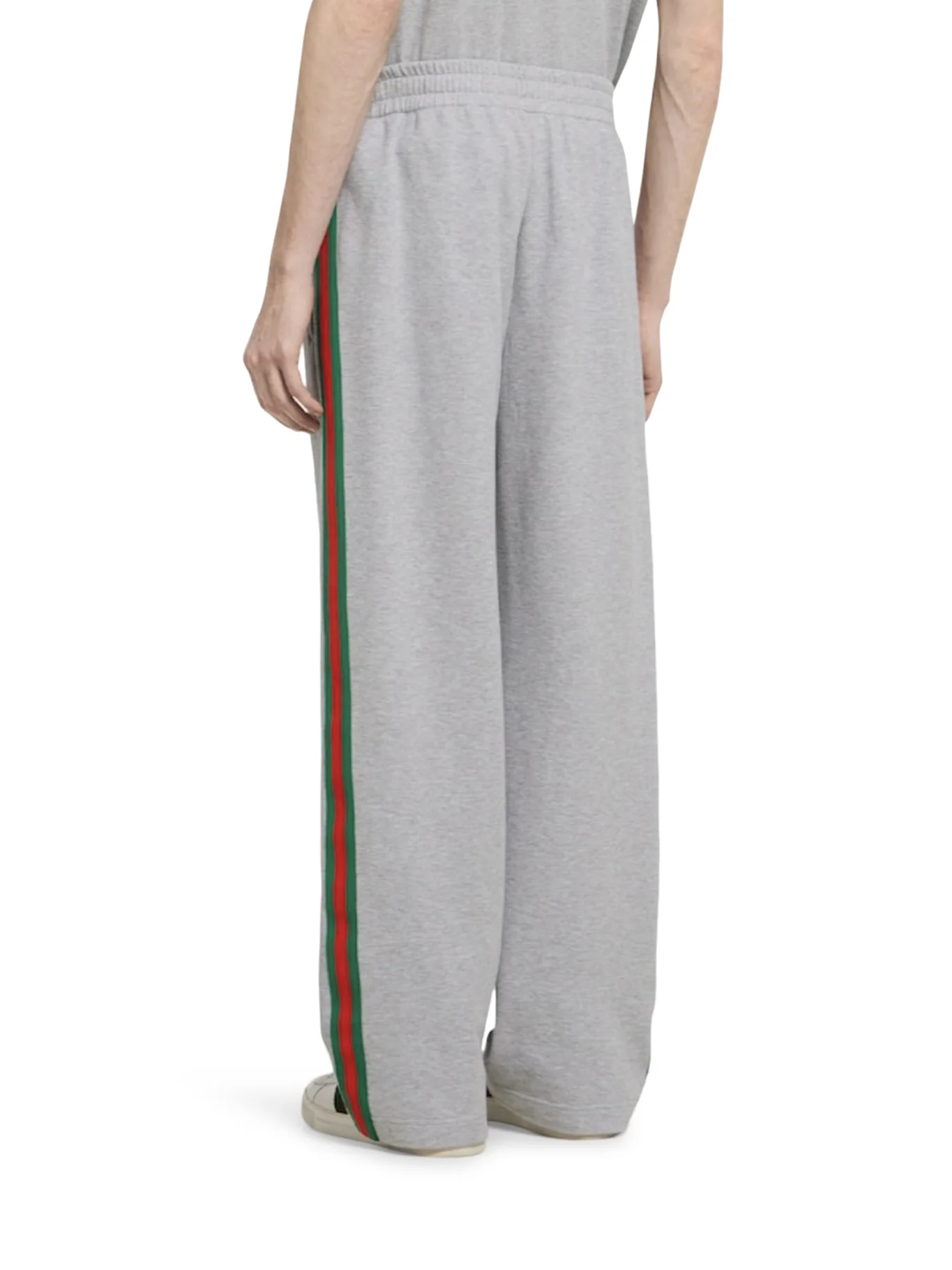 DOUBLE-LAYERED COTTON PIQUET SPORTS TROUSERS - Image 4