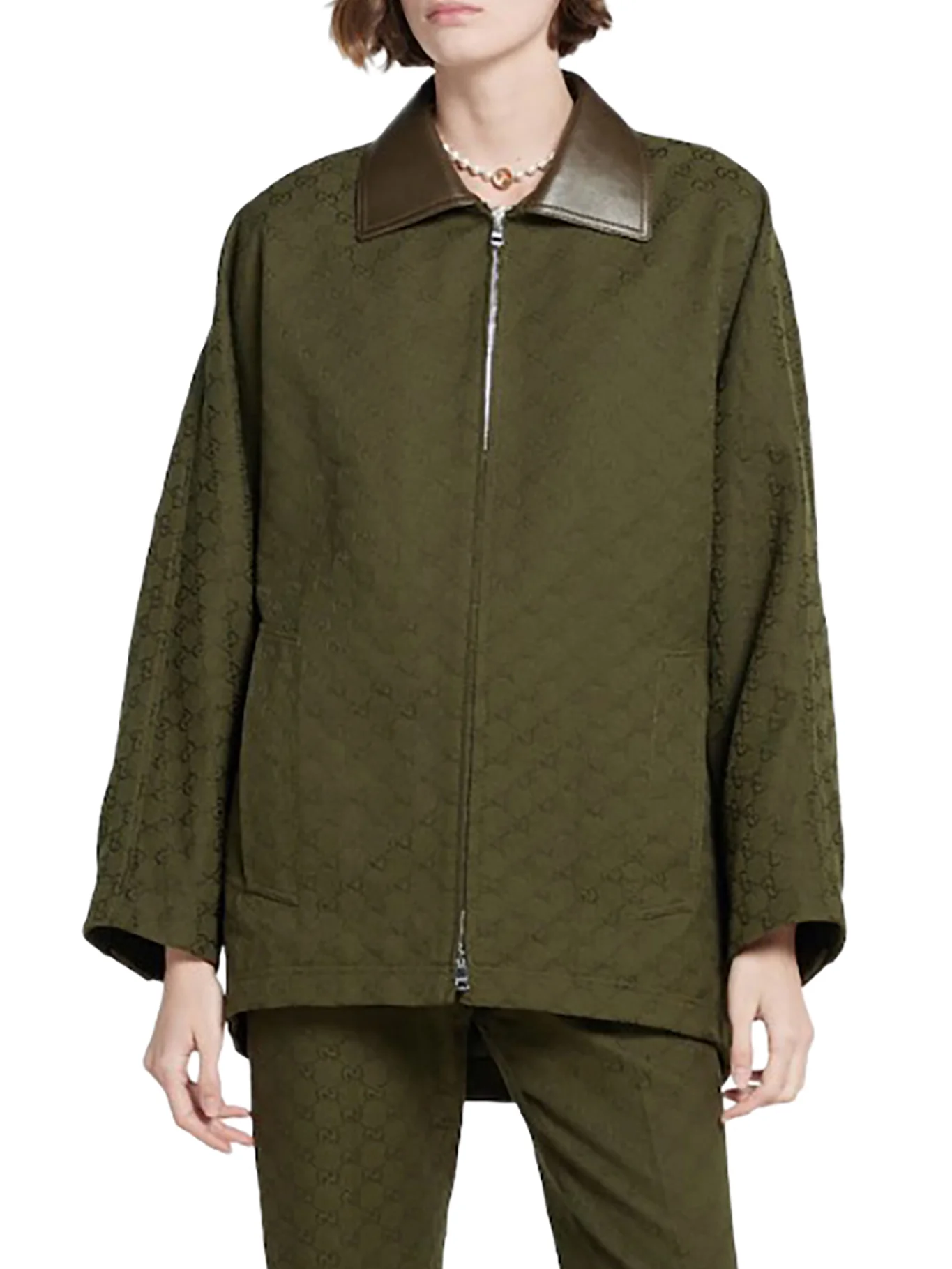 GG FABRIC ZIP-UP JACKET - Image 3