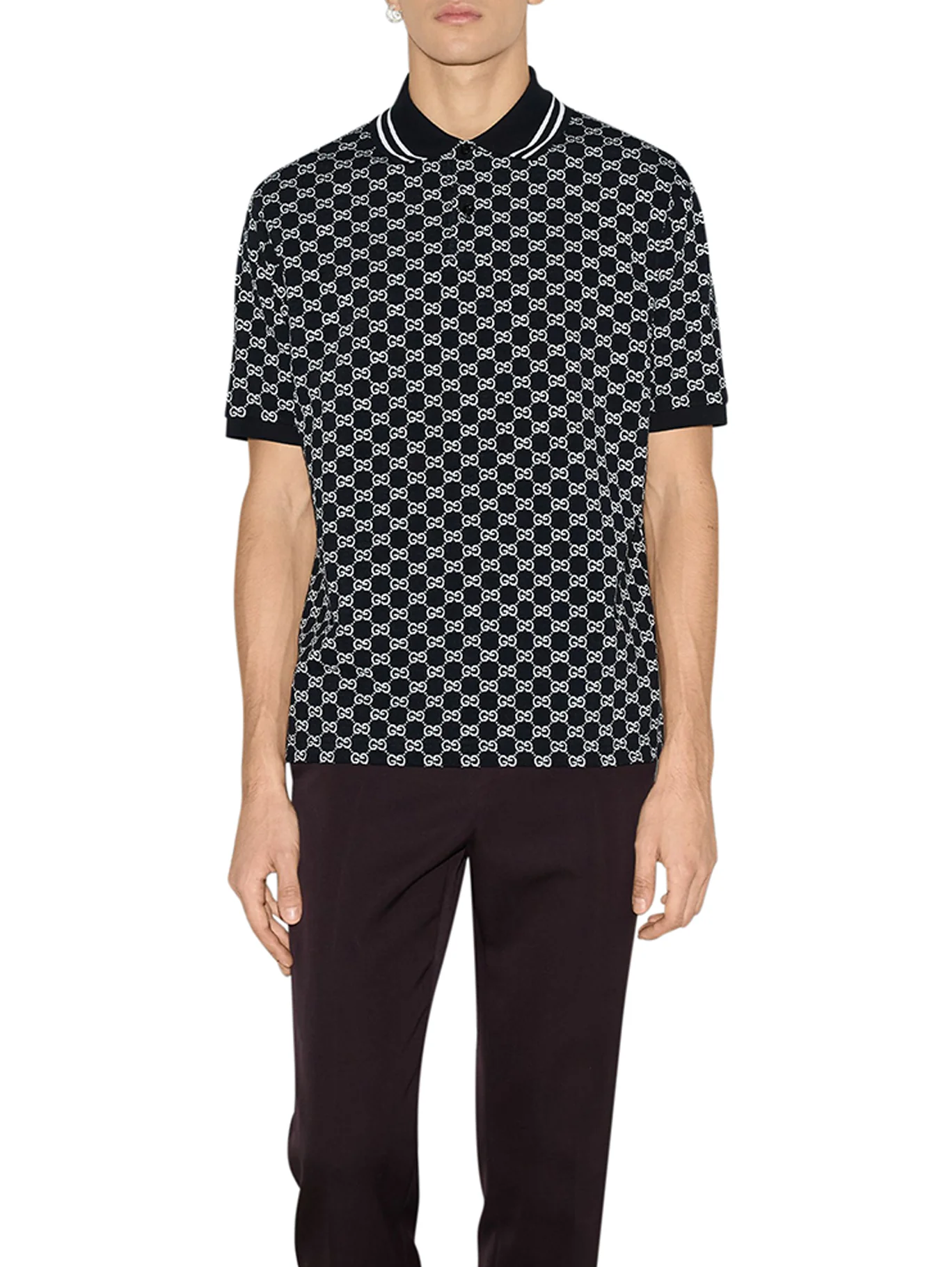 GG JACQUARD COTTON PIQUET POLO - Image 2