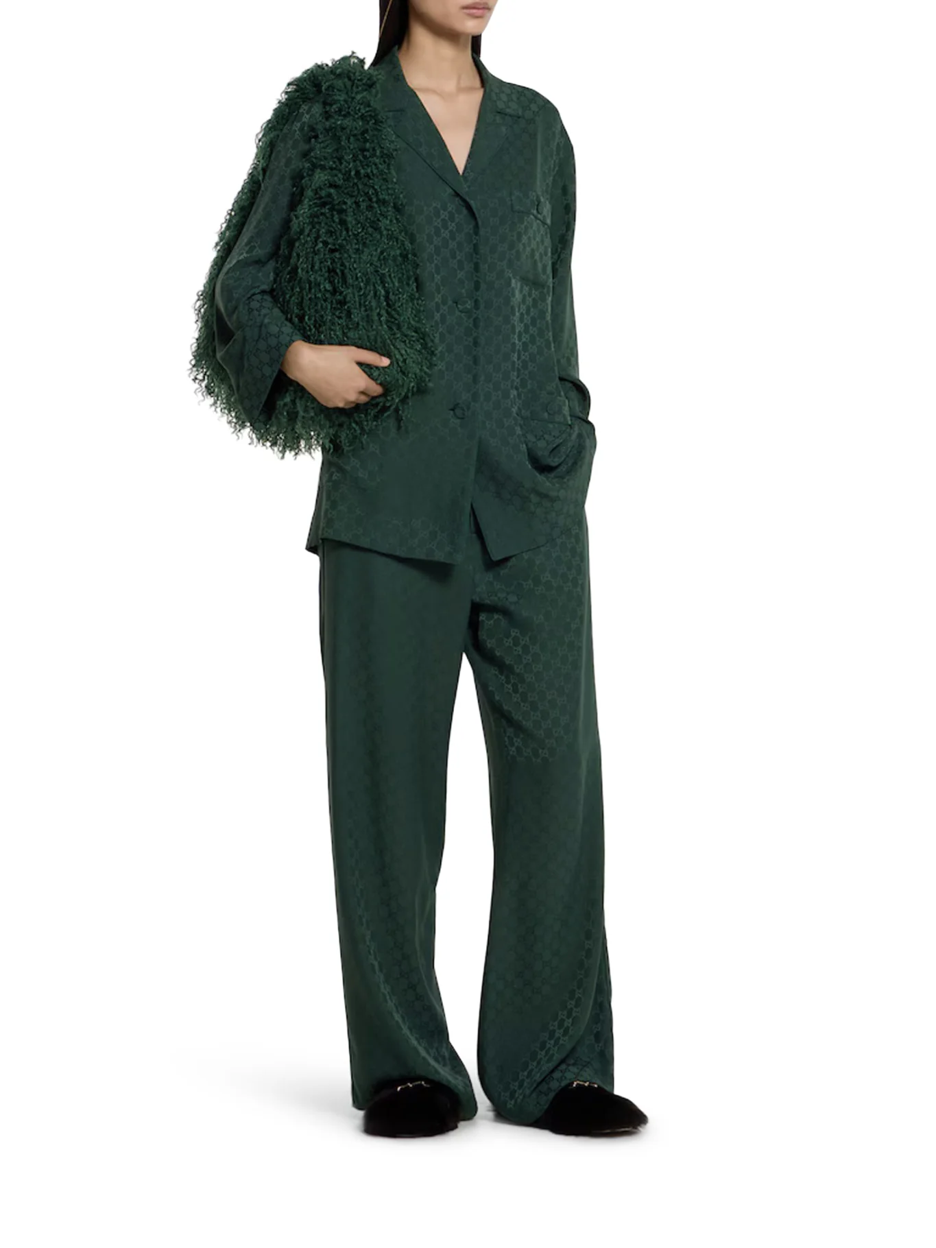 GG JACQUARD SILK JOGGING PANTS - Image 2