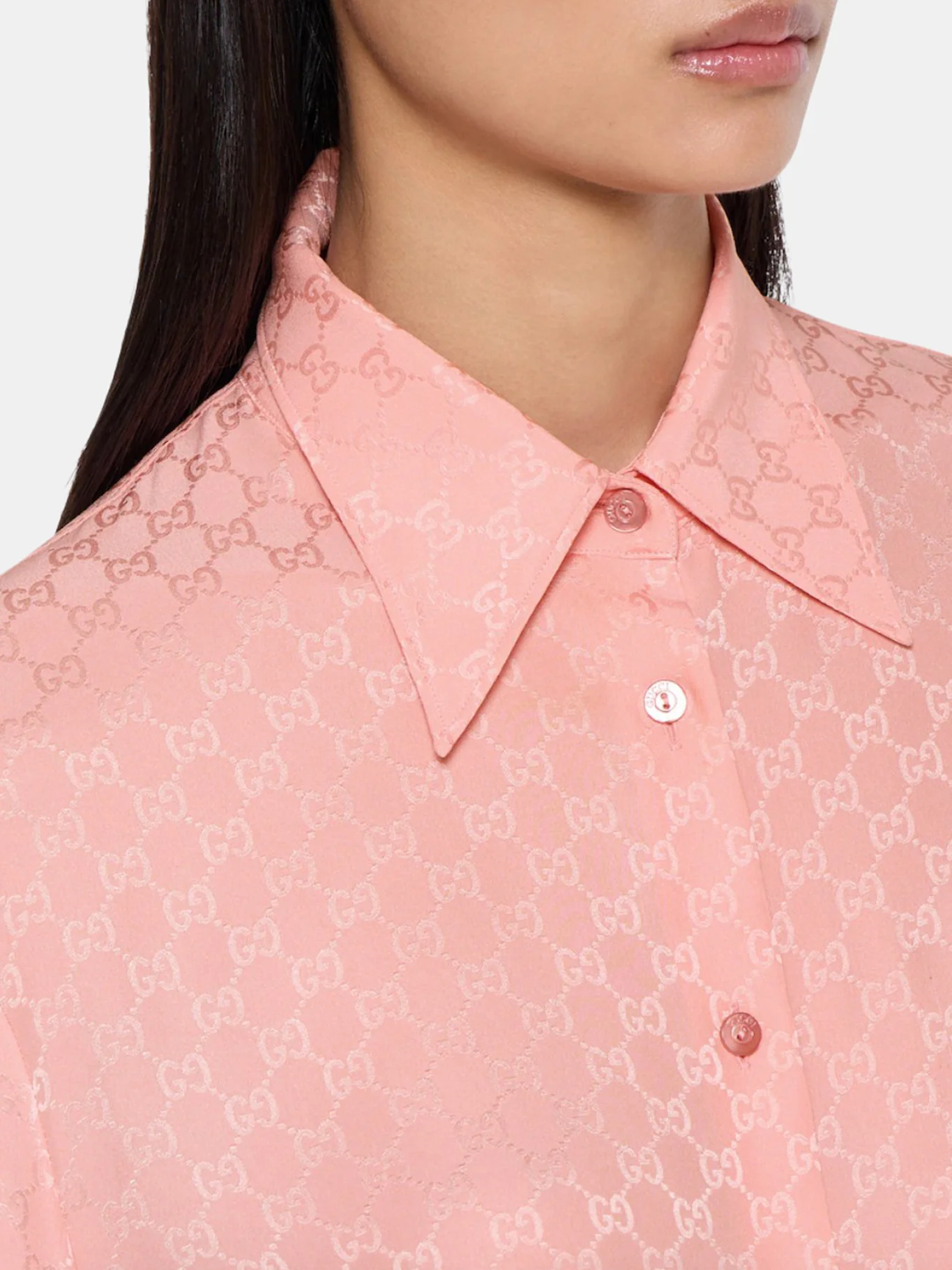 GG JACQUARD SILK SHIRT - Image 4