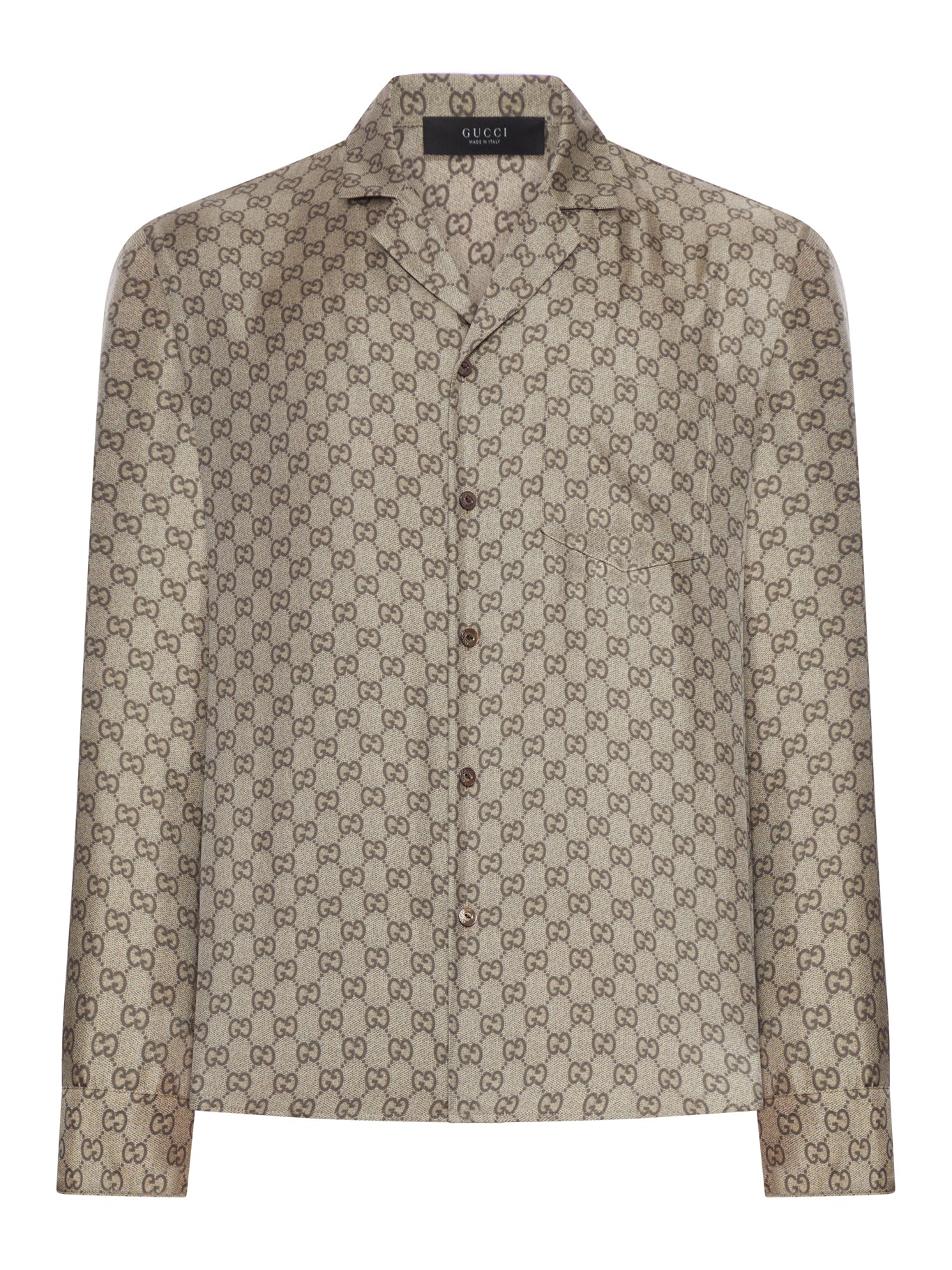 JACQUARD SILK SHIRT WITH ALL-OVER GG PATTERN