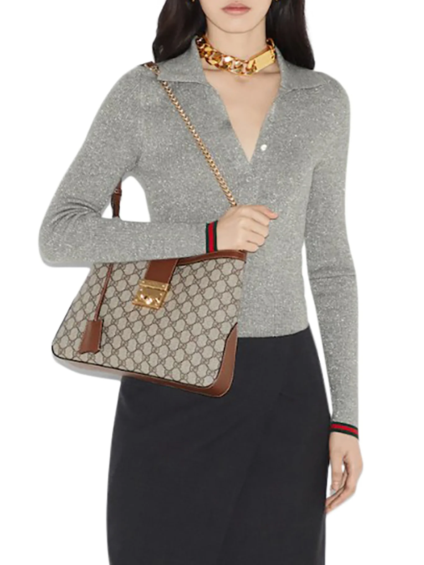 LARGE PADLOCK SHOULDER BAG - Image 2
