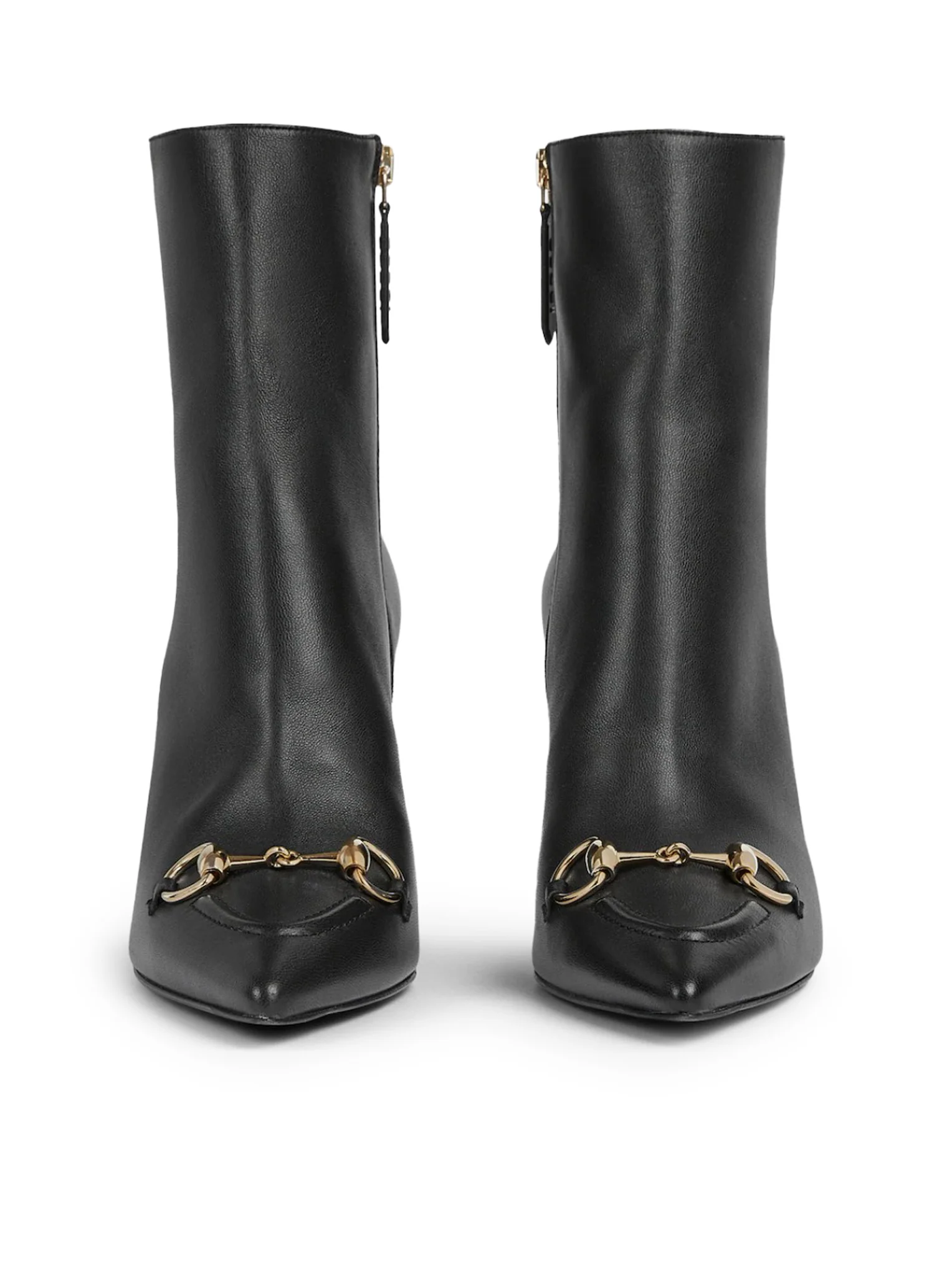 LEATHER ANKLE BOOTS WITH HORSEPIECE - Image 5