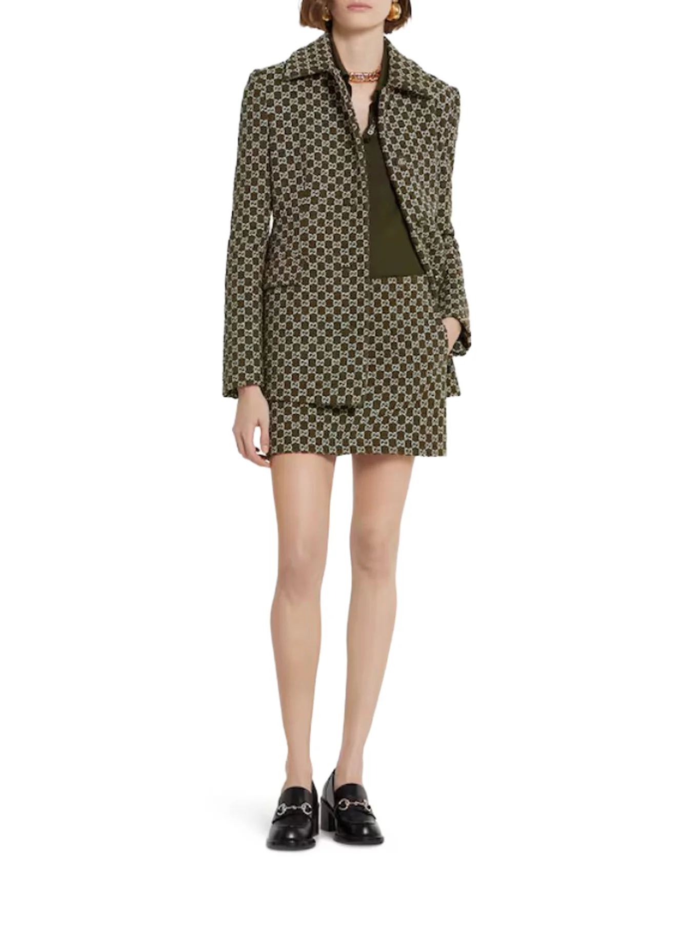 MINI SKIRT IN GG BOUCLÉ COTTON - Image 2