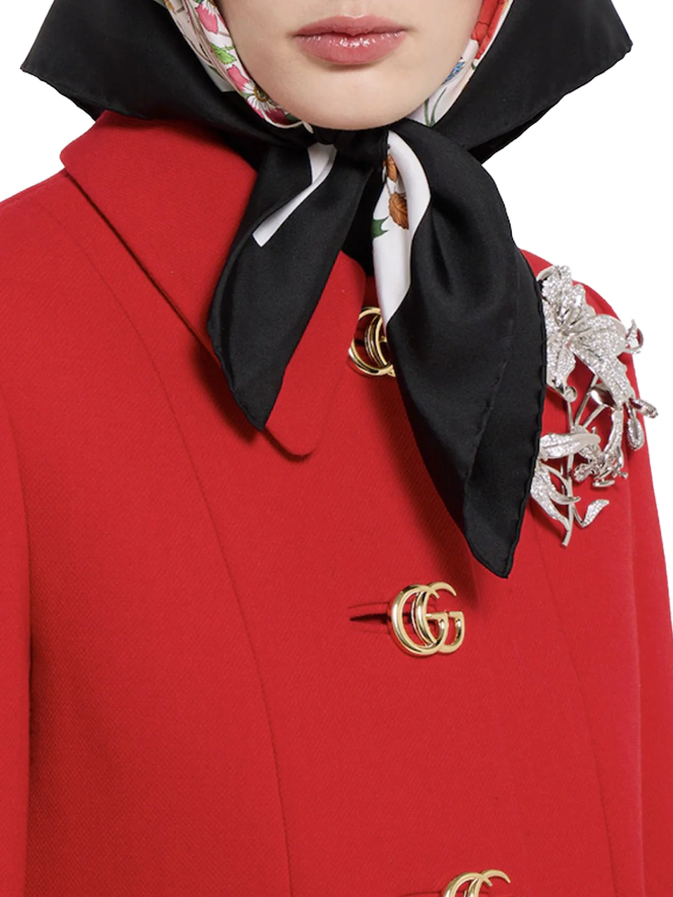 NATTÉ WOOL COAT WITH DOUBLE G BUTTON - Image 4