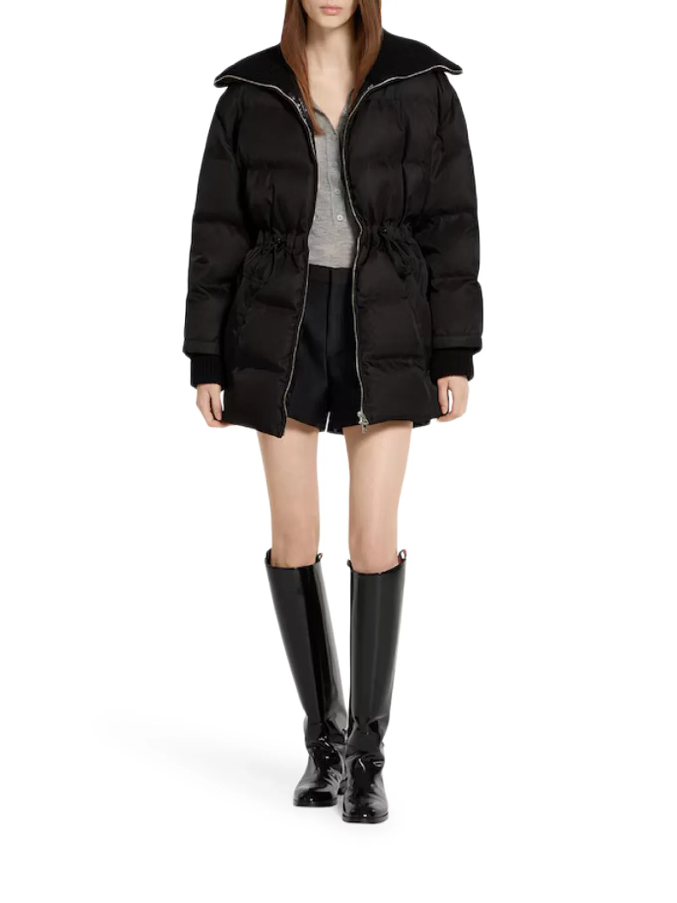 PADDED BOMBER JACKET WITH GABARDINE TRIM - Image 2