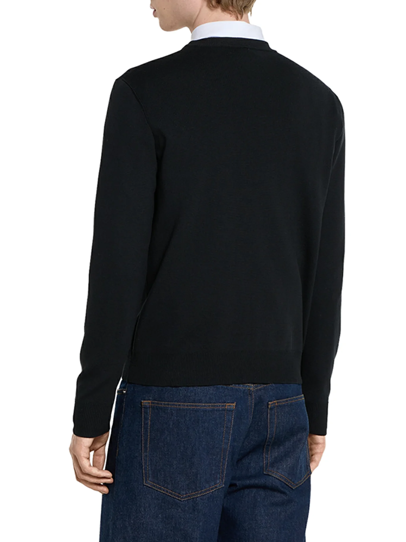 SILK AND COTTON SWEATER WITH INTARSIA - Image 4