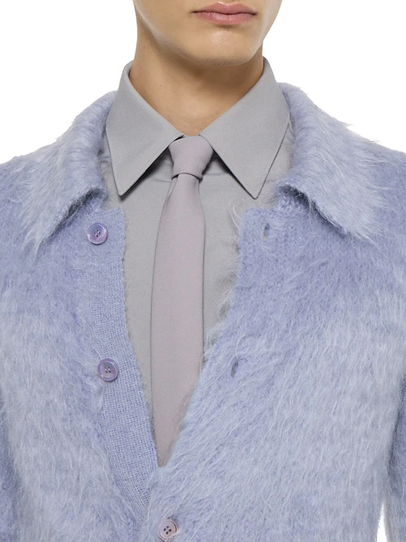 SILK TIE WITH CREPE EFFECT - Image 2