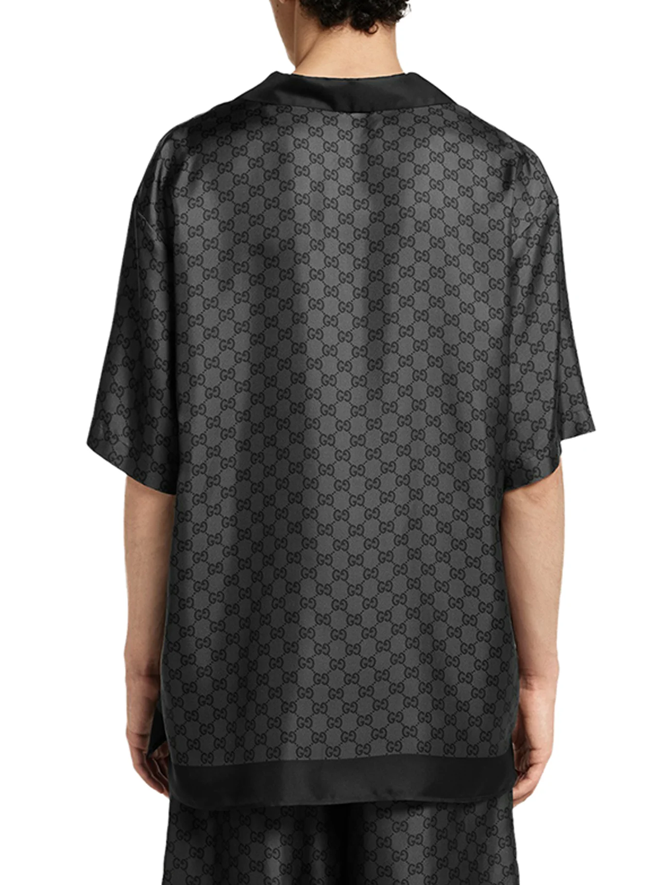 SILK TWILL BOWLING SHIRT WITH PRINT - Image 4