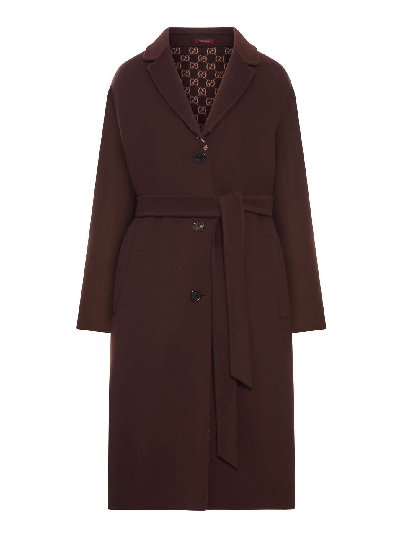 SINGLE-BREASTED COAT WITH "GG" MONOGRAM