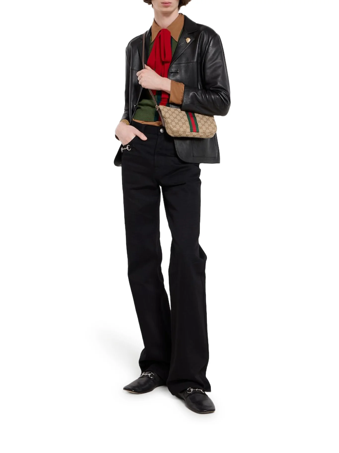 SMALL SHOULDER BAG WITH LUNETTE - Image 2
