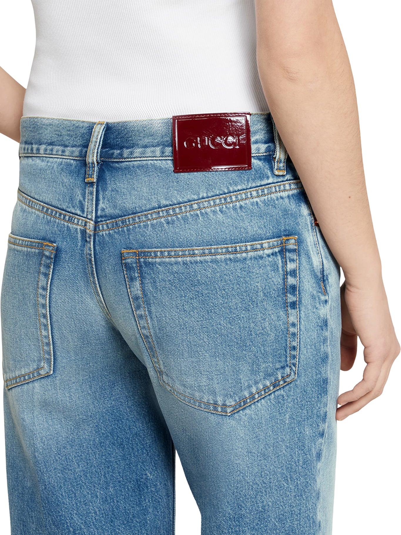 STRAIGHT CUT DENIM TROUSERS - Image 5