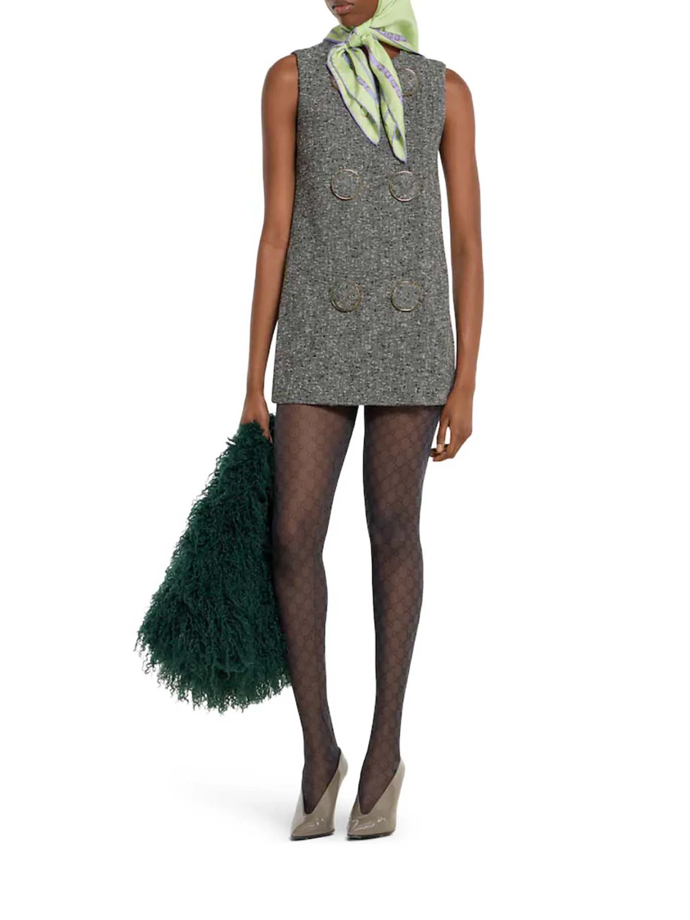 WOOL DRESS WITH OVERSIZED BUTTONS - Image 2