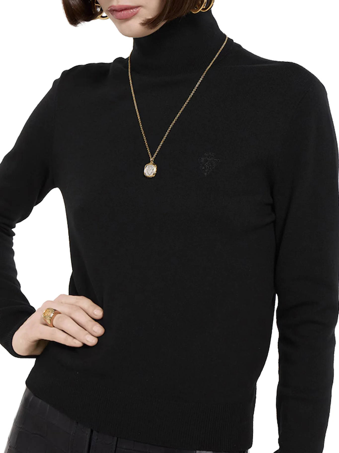 WOOL TURTLENECK WITH EMBROIDERY - Image 4
