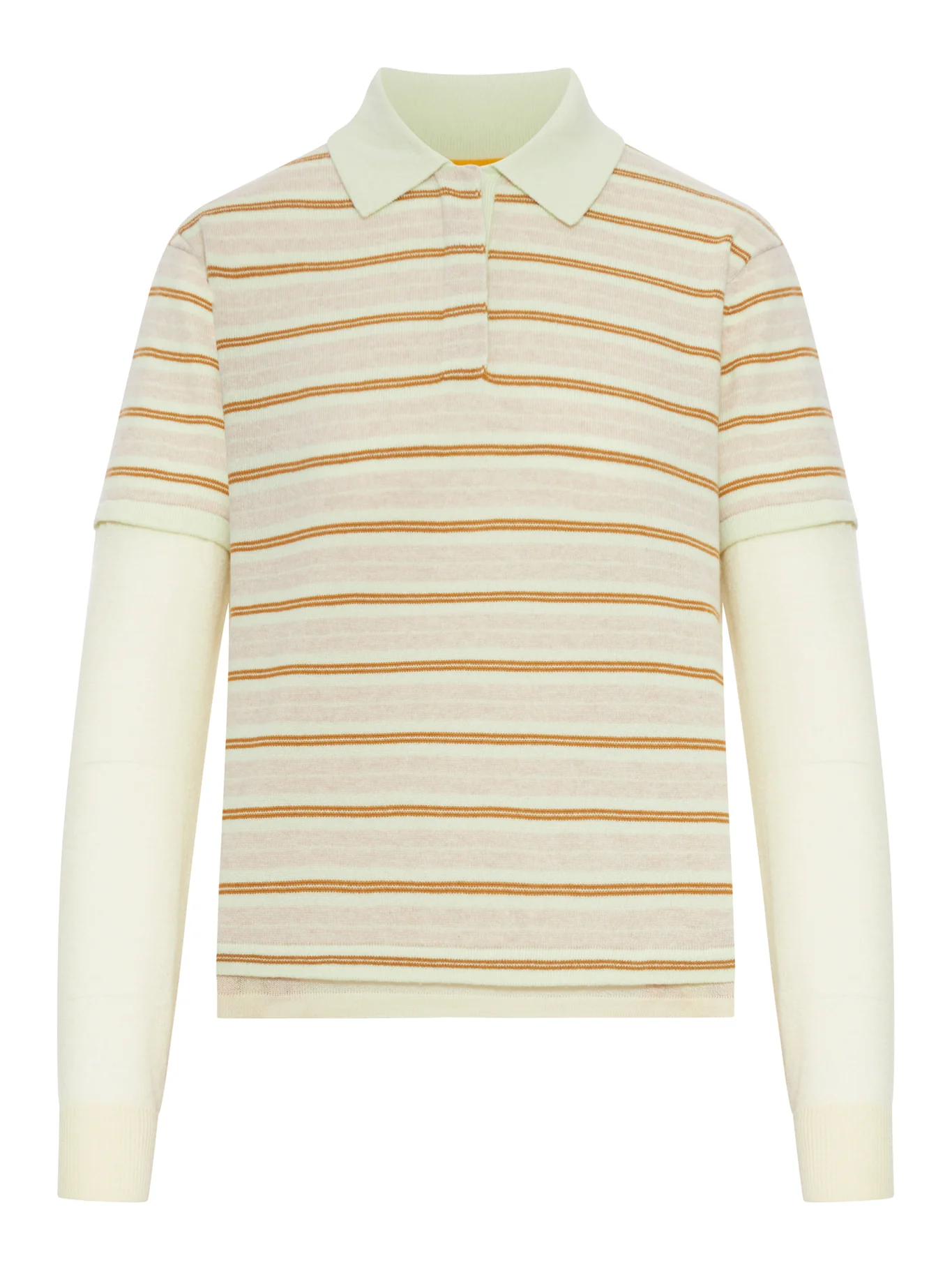 CASHMERE LAYERED RUGBY POLO