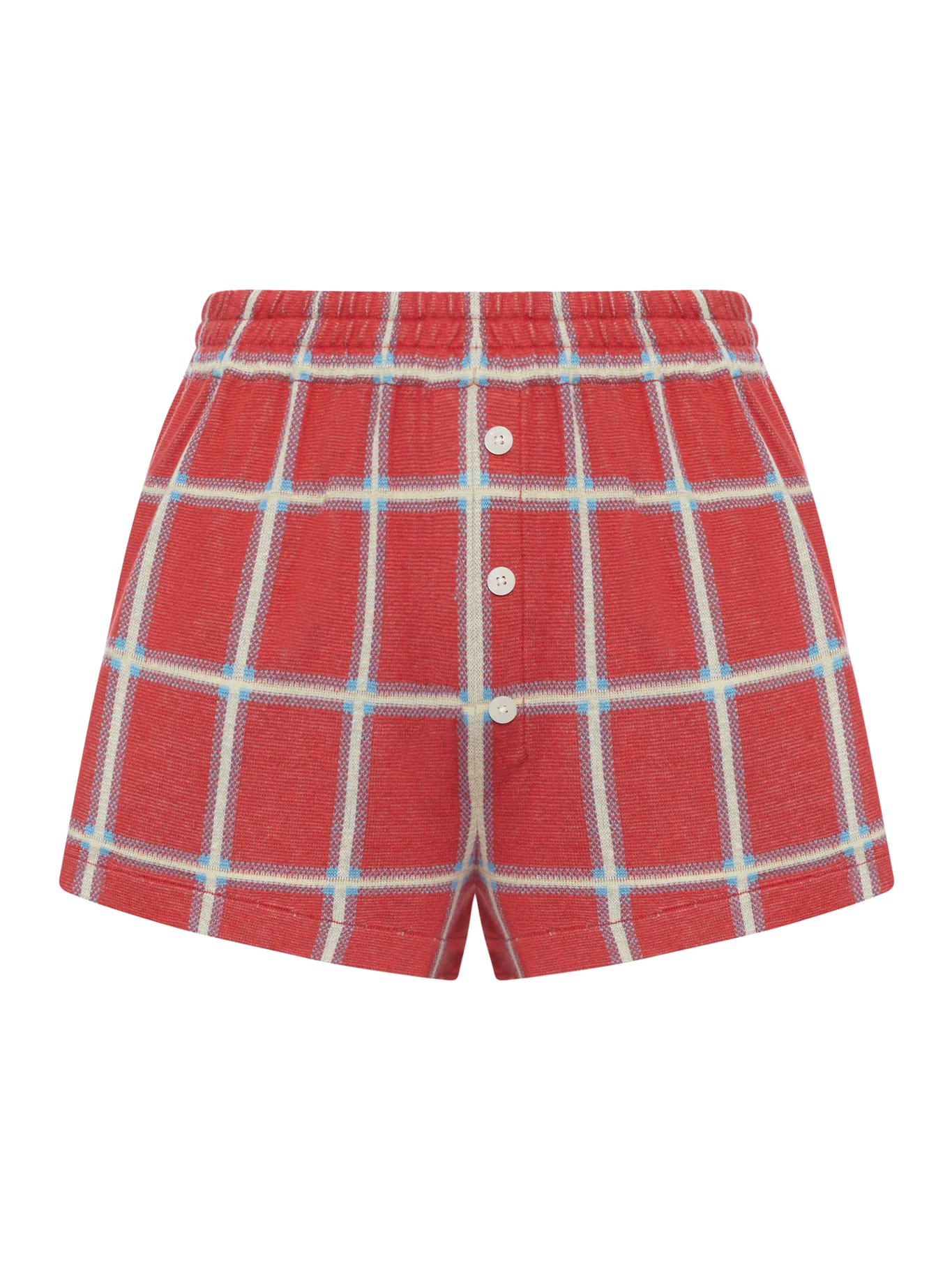 SILK BLEND CHECKED SHORTS
