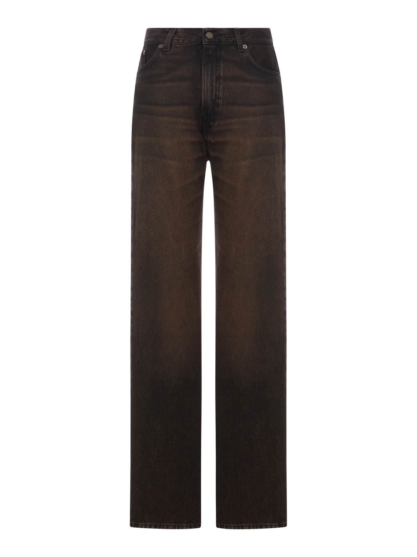 WIDE LEG KOREA JEANS IN WASHED DENIM