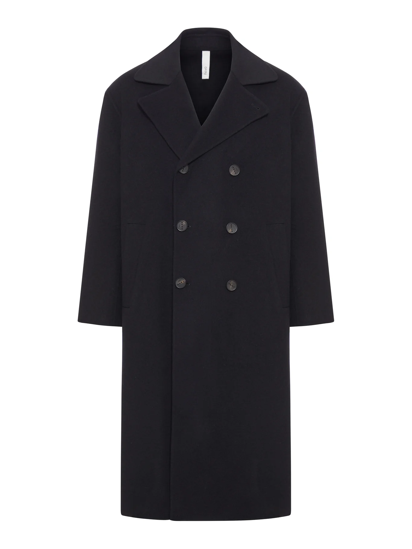 DOUBLE-BREASTED WOOL COAT