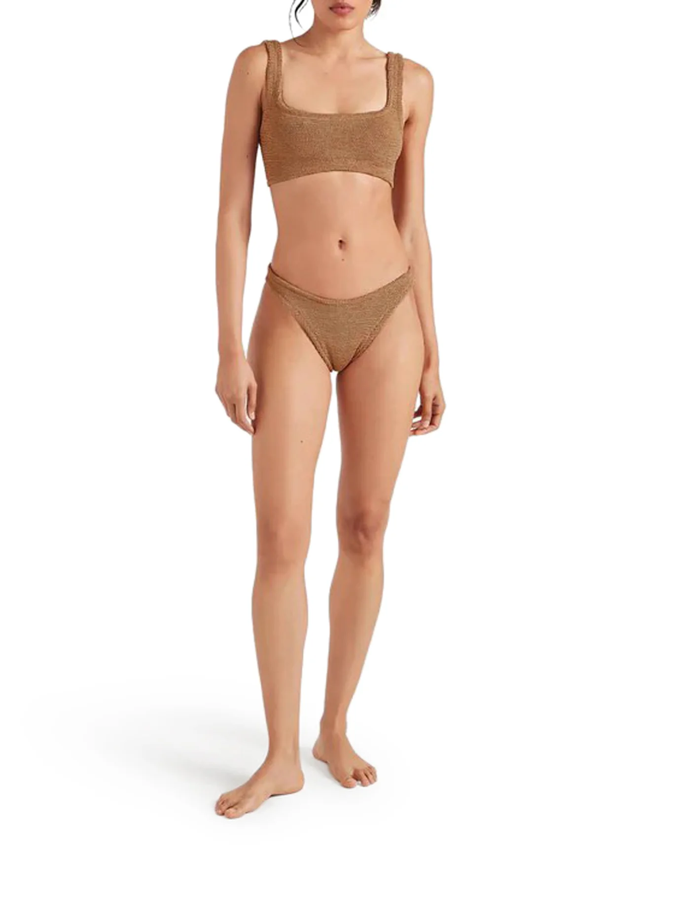 XANDRA BIKINI METALLIC COCOA - Image 2